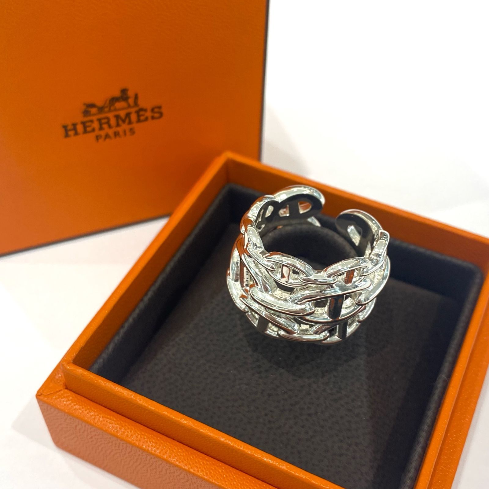 未使用品🌟HERMES エルメス アンシェネ シルバー925 18.5号 リング  
