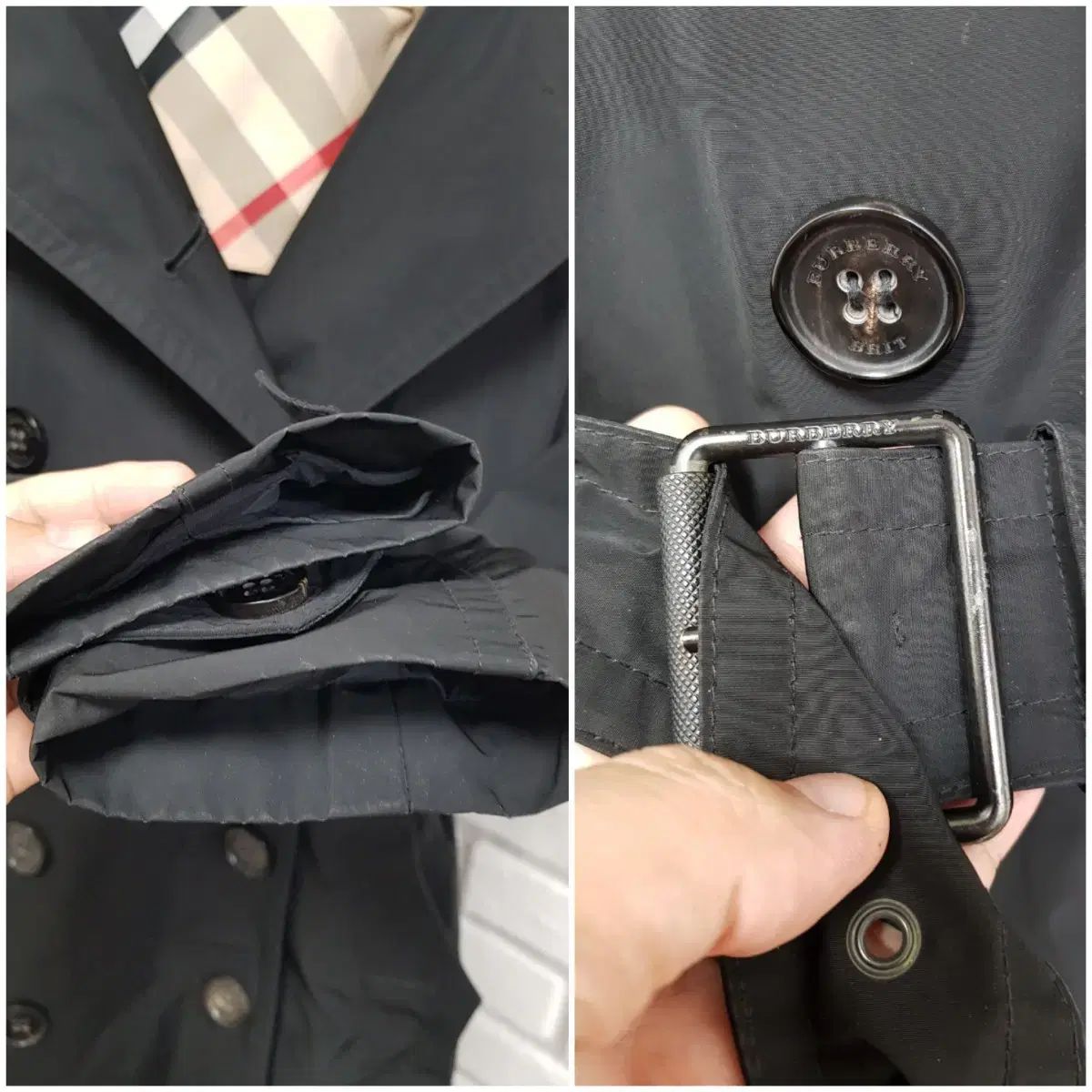 24時間以内発送 uk6 55 66 バーバリー バルモラル ブラック トレンチコート