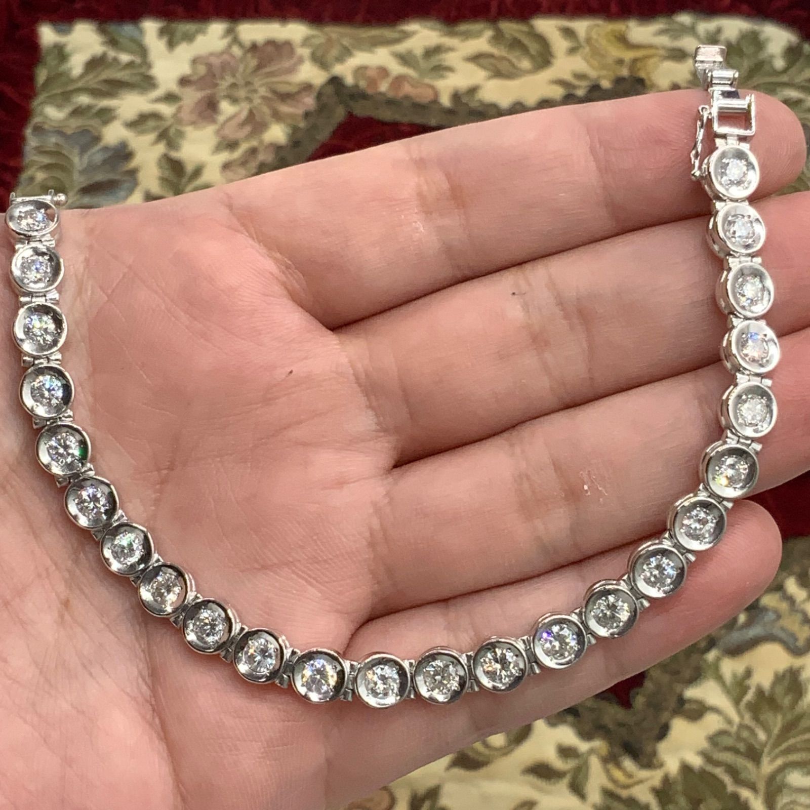 pt850 テニスブレスレット ダイヤ 5ct 40g 約19cm