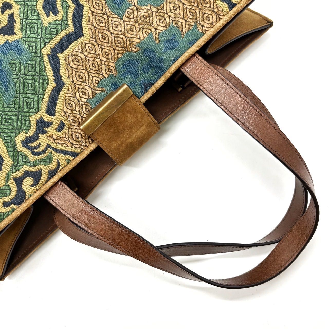 良品】 ETRO エトロ トートバッグ ハンドバッグ パッチワーク 