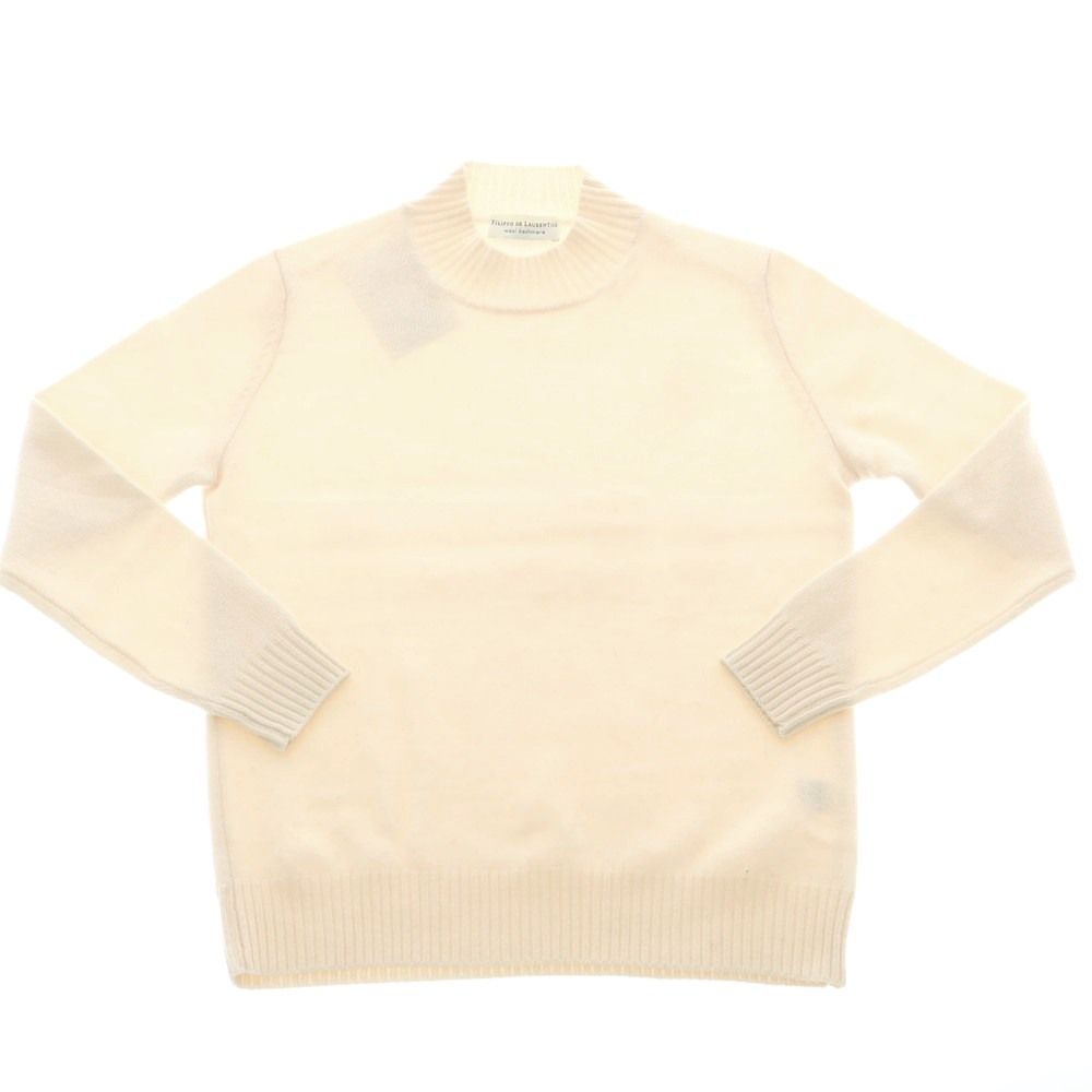 フィリッポ デ ローレンティス FILIPPO DE LAURENTIIS ウールカシミヤ モックネック プルオーバーニット オフホワイト サイズ46 メンズ