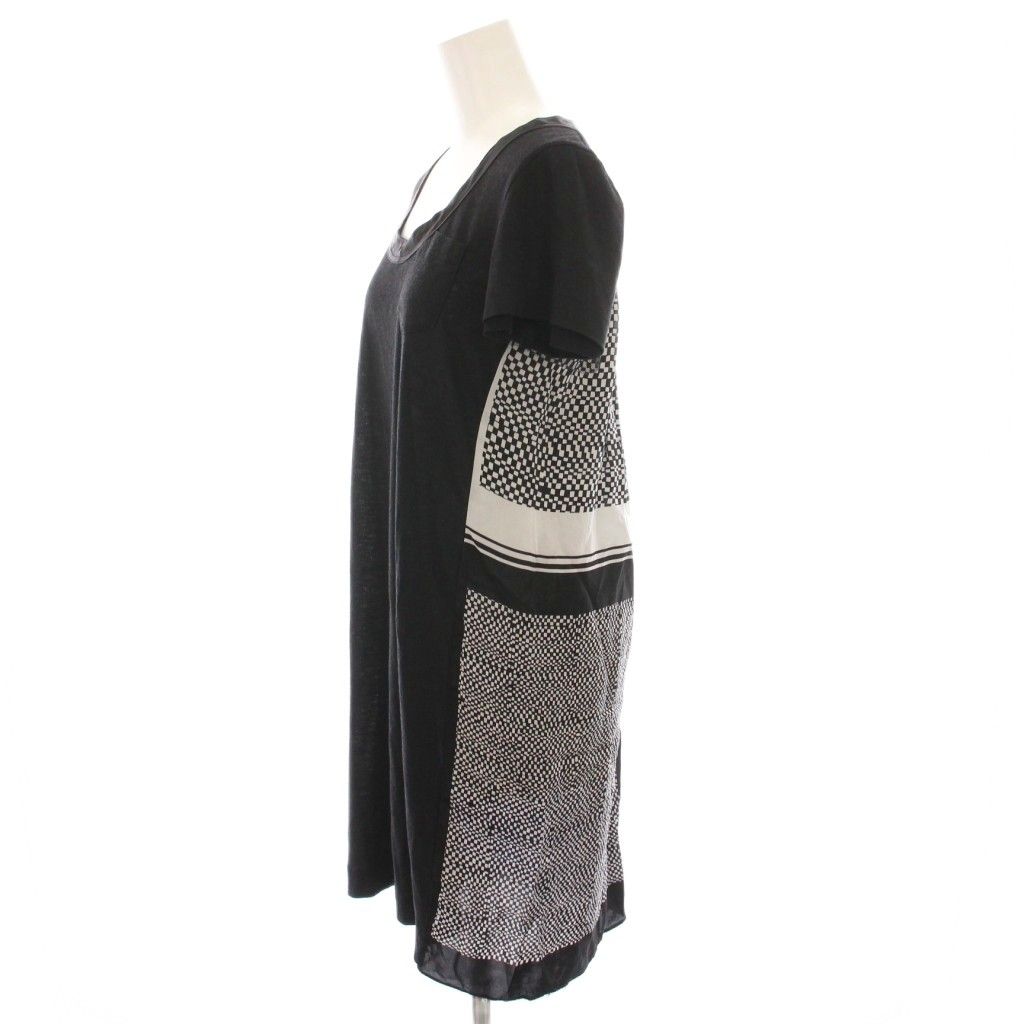サカイ sacai チュニック 半袖 ワンピース ミニ 1 黒 青 白 13