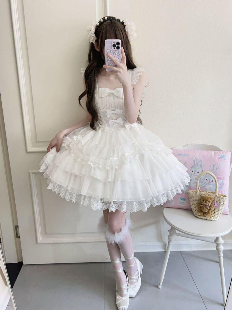韓嬢＃煥羽の恋】ゴスロリ☆ロリータドレス jsk サスペンダー