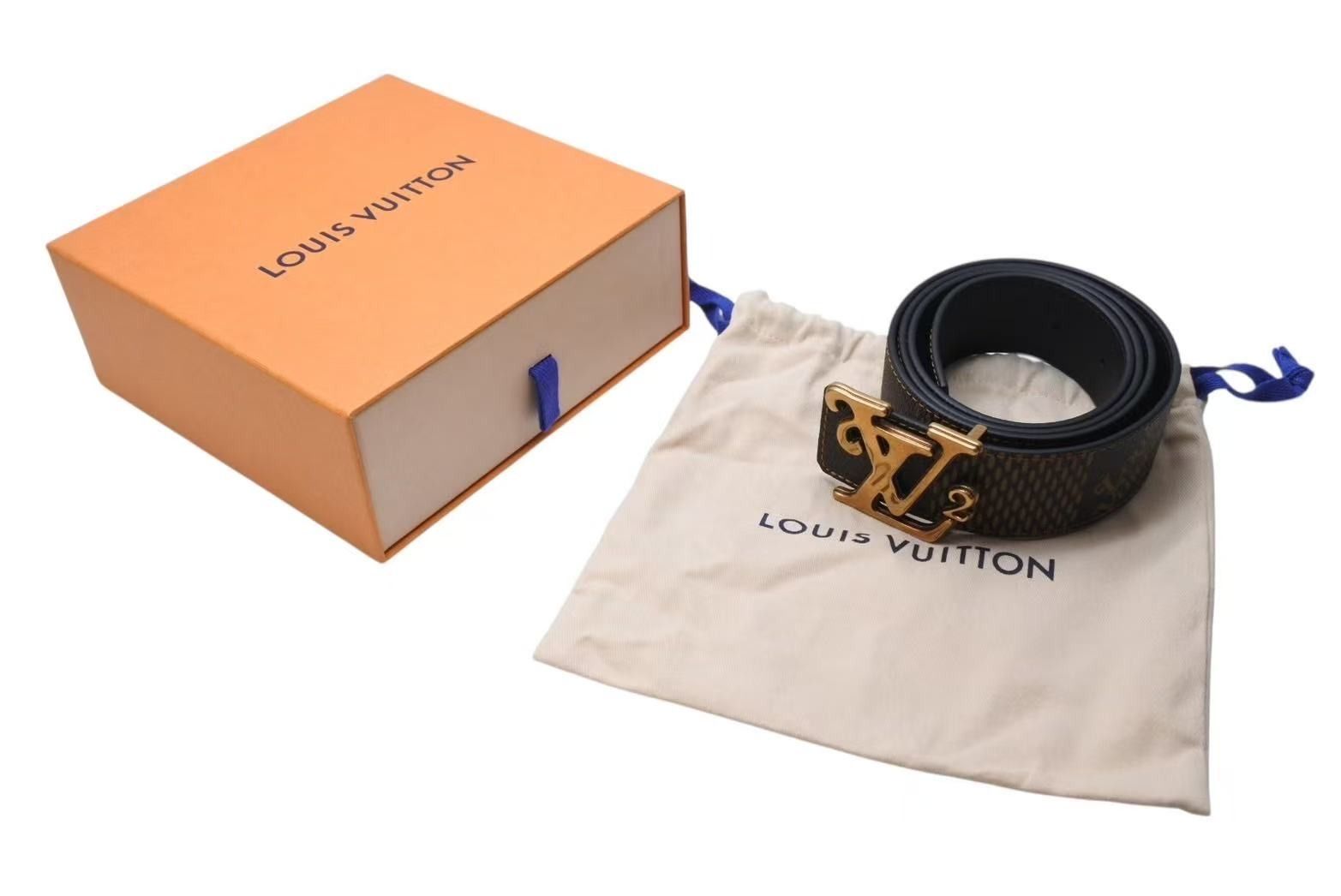 LOUIS VUITTON ルイヴィトン 2020AW サンチュール LVスクエア NIGOコラボ ダミエジャイアント サイズ95|38 4b002166