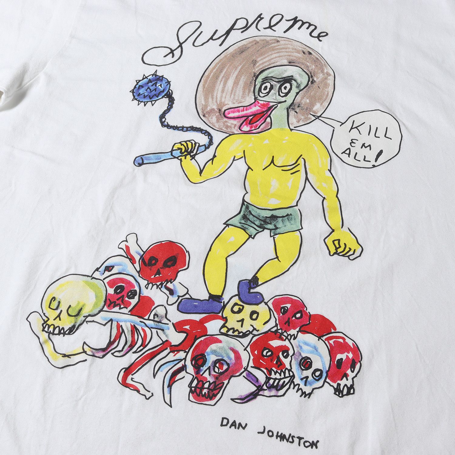 Supreme シュプリーム Tシャツ サイズ:M 20SS Daniel Johnston イラスト グラフィック クルーネック 半袖Tシャツ  Kill Em All Tee ホワイト 白 トップス カットソー コラボ【メンズ】