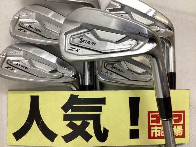 アイアンセット ダンロップ 人気 スリクソンZX5 Mk II アイアン 6本 スチールファイバー i80CW S 24 4731 杭全本店