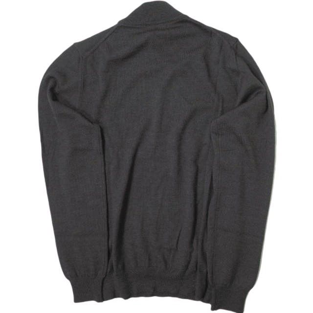 【美品】ビームスF イタリア製 21G モックネックニット チャコール 48 BEAMS F ビームスエフ イタリア製 21ゲージモックネックニット