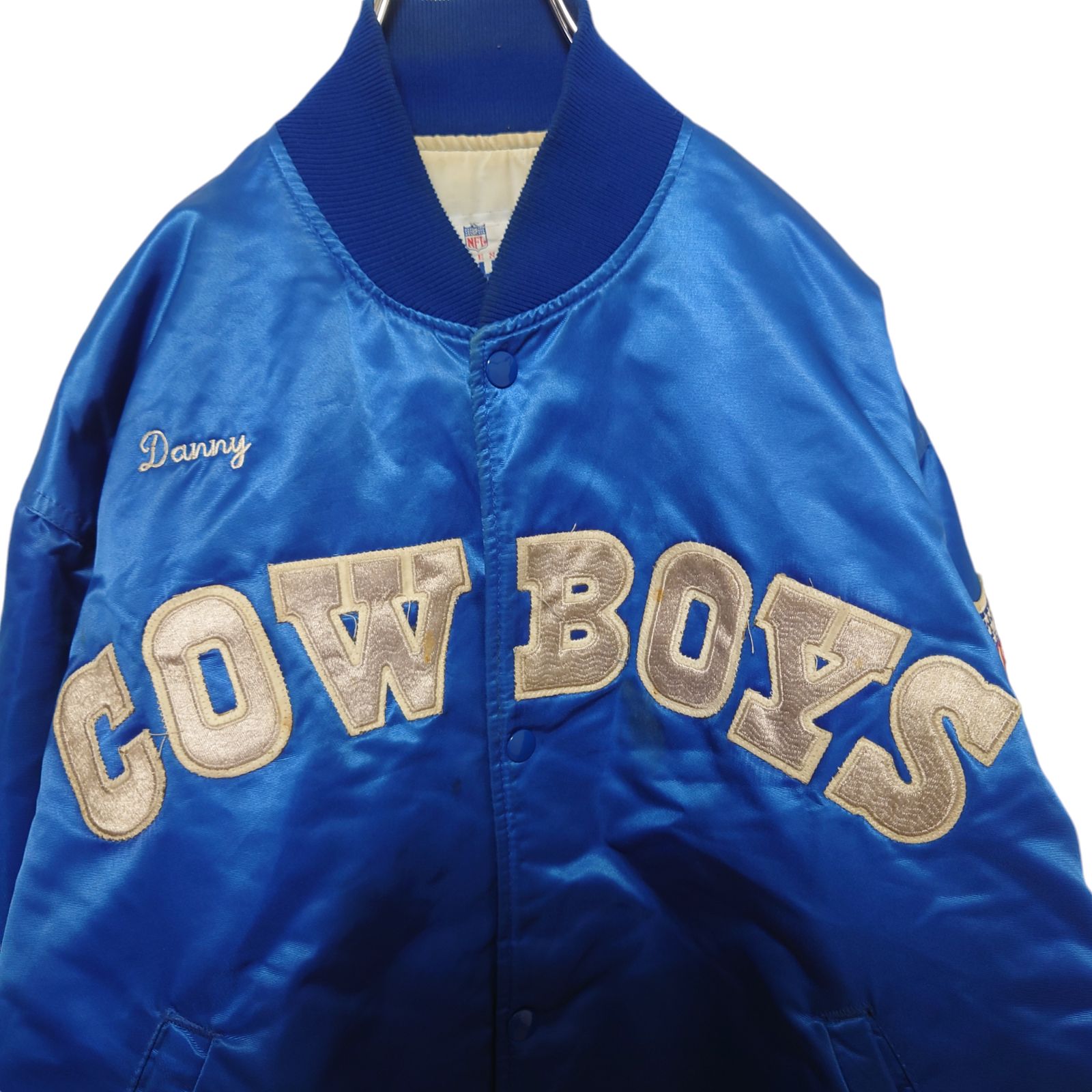 NFL COWBOYS スタジャン STARTER】90's USA製 NFL COWBOYS チームロゴ刺繍 中綿入り