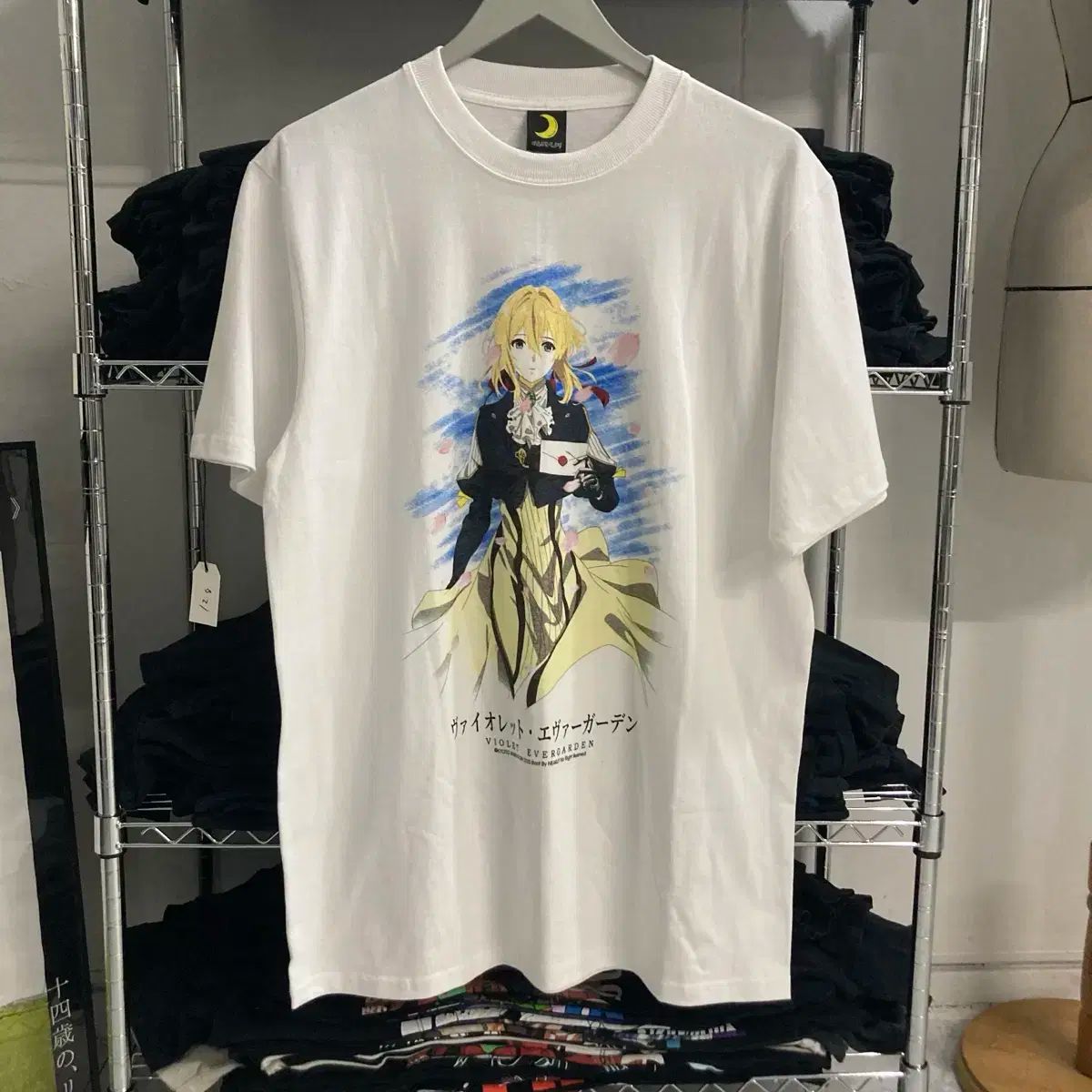 \"ヴァイオレット・エヴァーガーデン\" bootleg tee 古着 ヴァイオレット・エヴァーガーデン Tシャツ 黒 暁佳奈