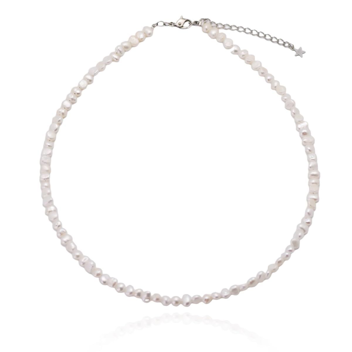 最短発送 金属アレルギー対応留具 形状記憶 6月誕生石 プレゼント うれしいスタイルキープ ホワイトデー 小粒 卒業式 入学式 ネックレス 結婚式 バロックパール 書 巾着袋 Mani Mani お手入れクロス付 日本製