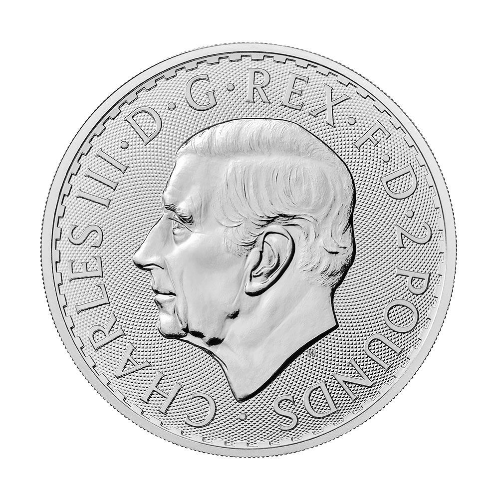 イギリス 2024 チャールズ3世 ブリタニア 2ポンド 1オンス 銀貨 イギリス 2025 チャールズ3世 ブリタニア 2ポンド 1オンス 銀貨