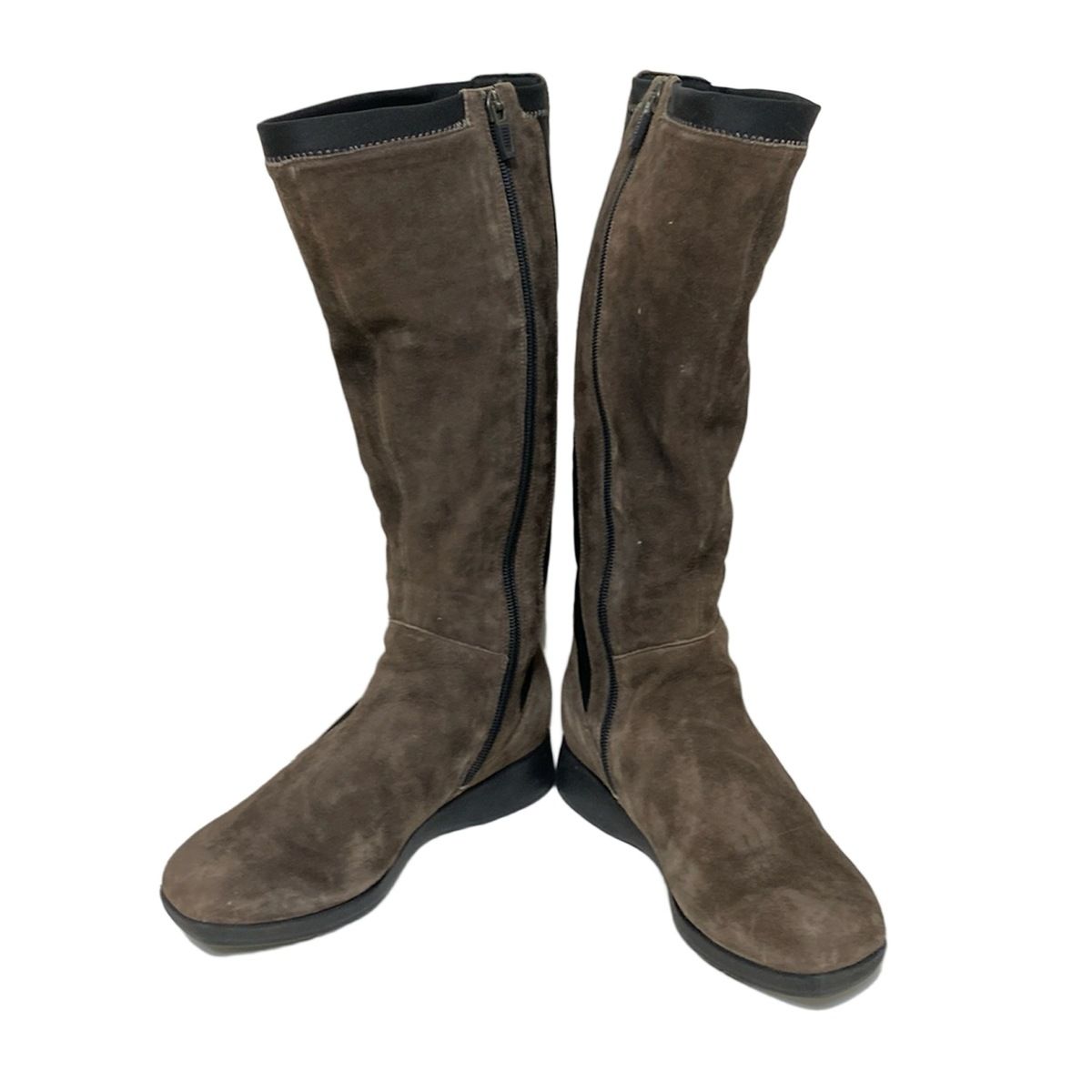 fitfit フィットフィット ブーツ 23 レディース - ダークブラウン×黒 インソール取外し可