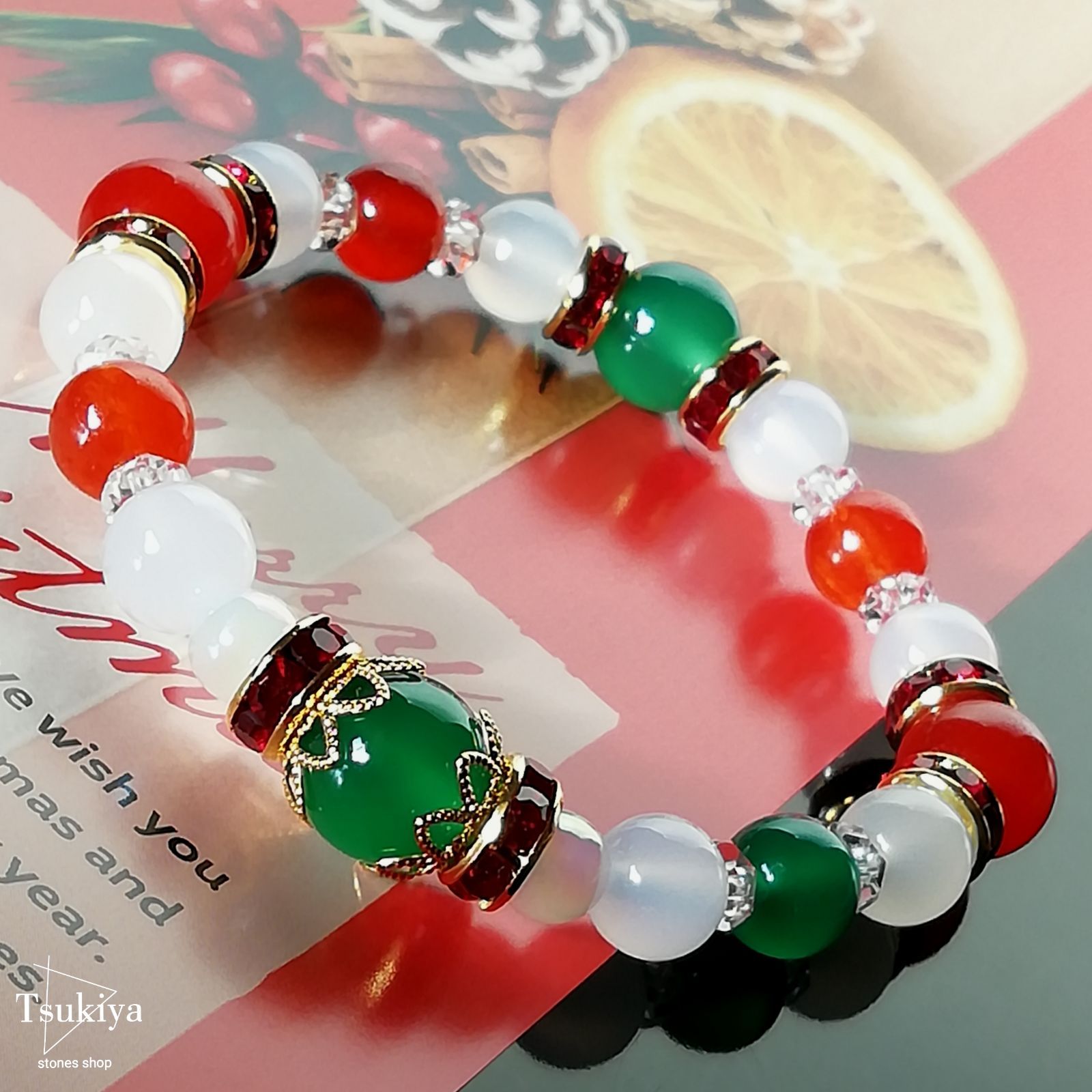 ??クリスマスカラーブレスレット?? 078 - メルカリ