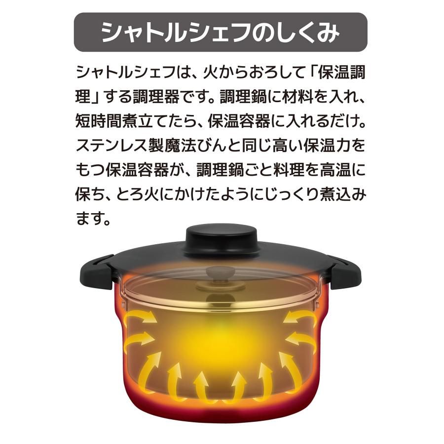 サーモス 真空保温調理器 シャトルシェフ 2.8L (3~5人用) レッド