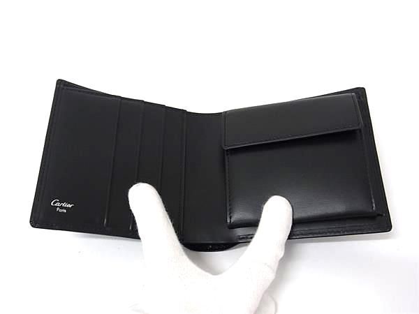 Cartier カルティエ パシャ レザー 二つ折り財布 札入れ ブラック 極美品 Cartier カルティエ パシャ レザー 二つ折り 財布 ウォレット