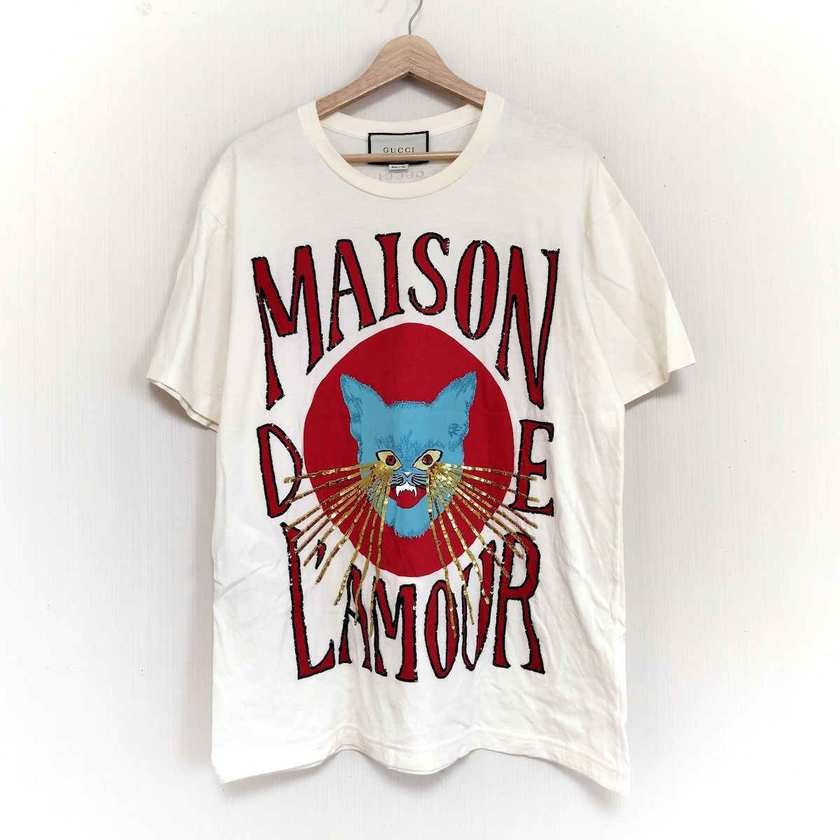 GUCCI グッチ 半袖Tシャツ サイズS レディース - 539081 アイボリー×マルチ