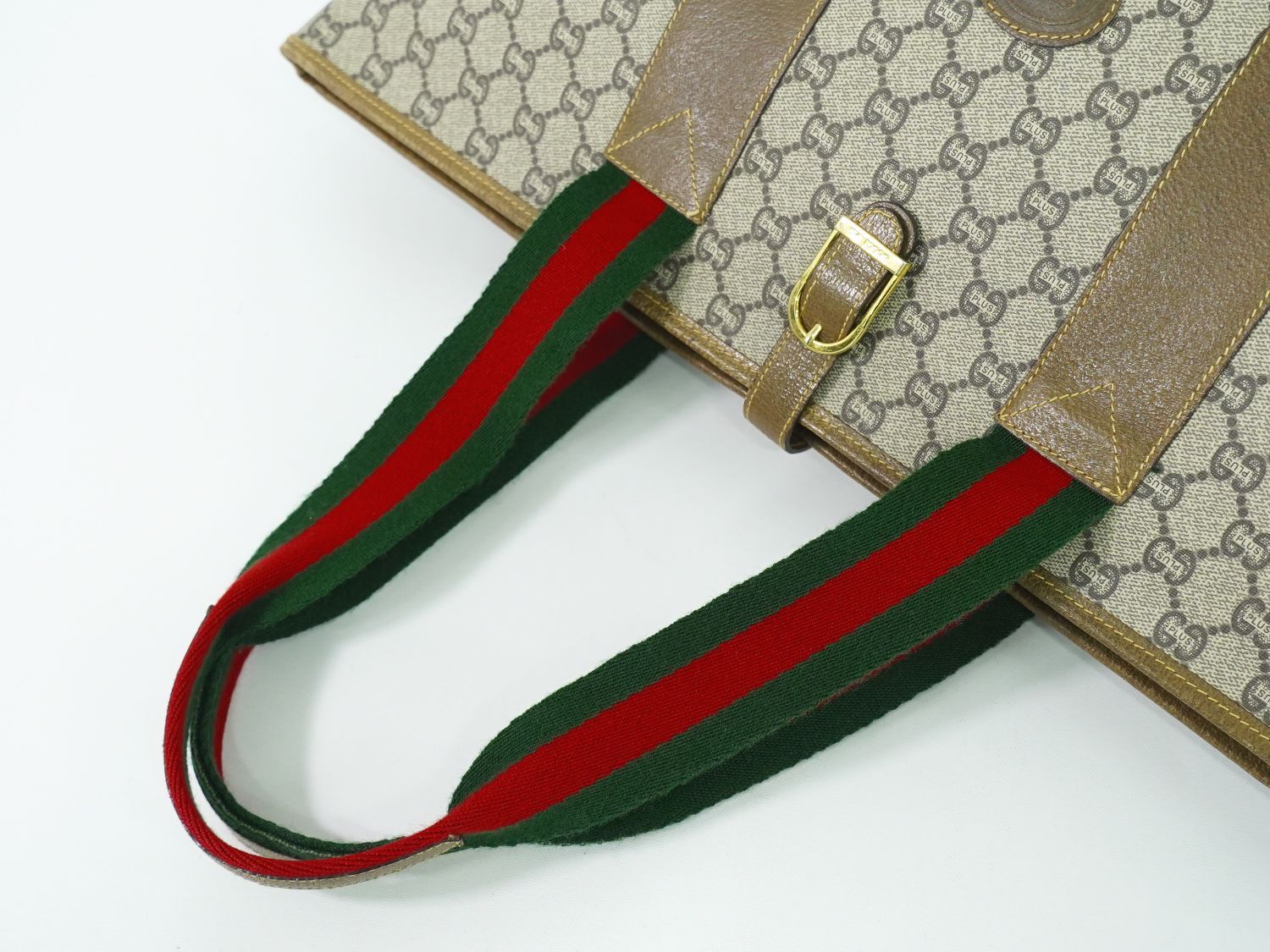 本物 グッチ GUCCI シェリーライン GGプラス ショルダーバッグ トート  