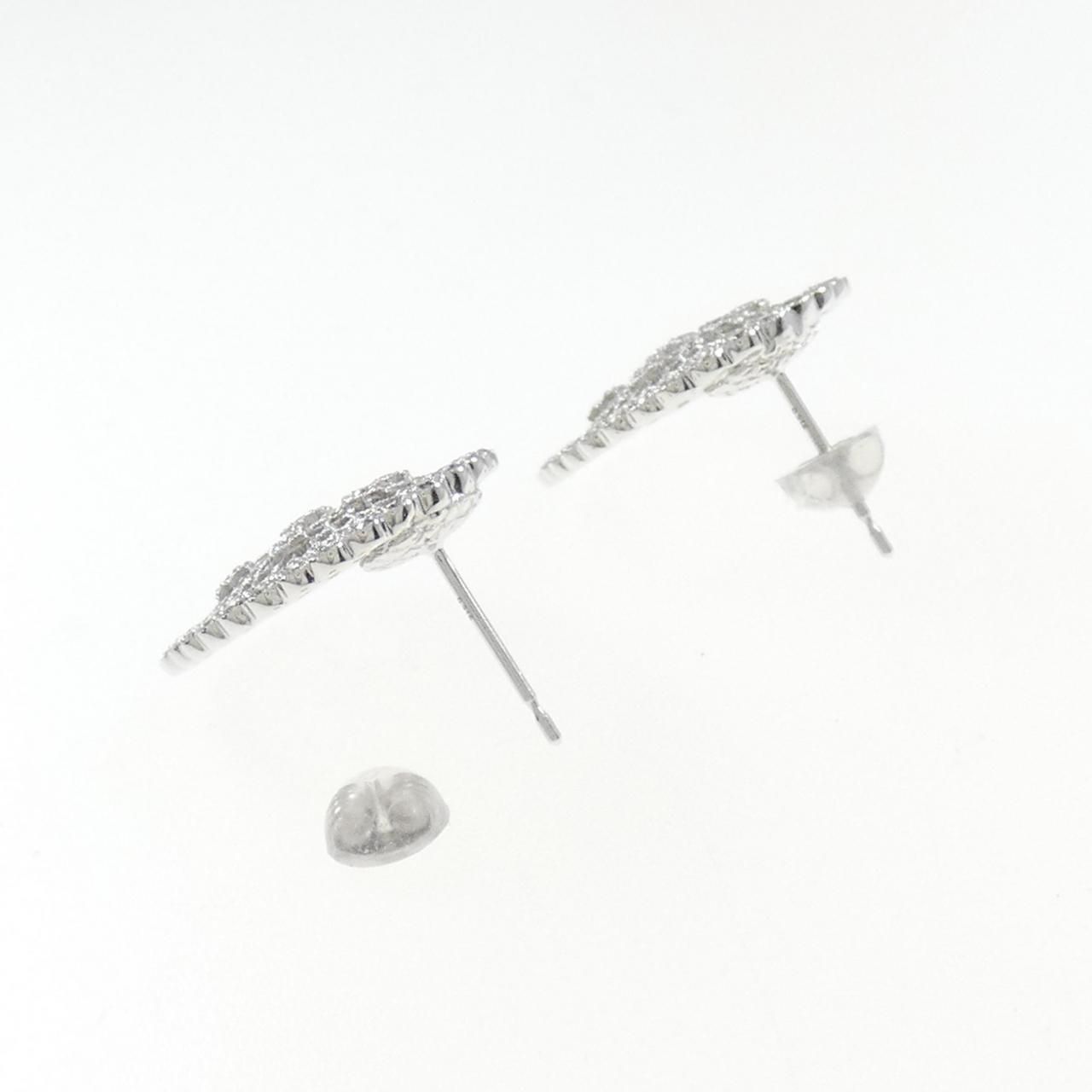 K18YG ダイヤモンド ピアス 塞き止め 0.834CT 片耳