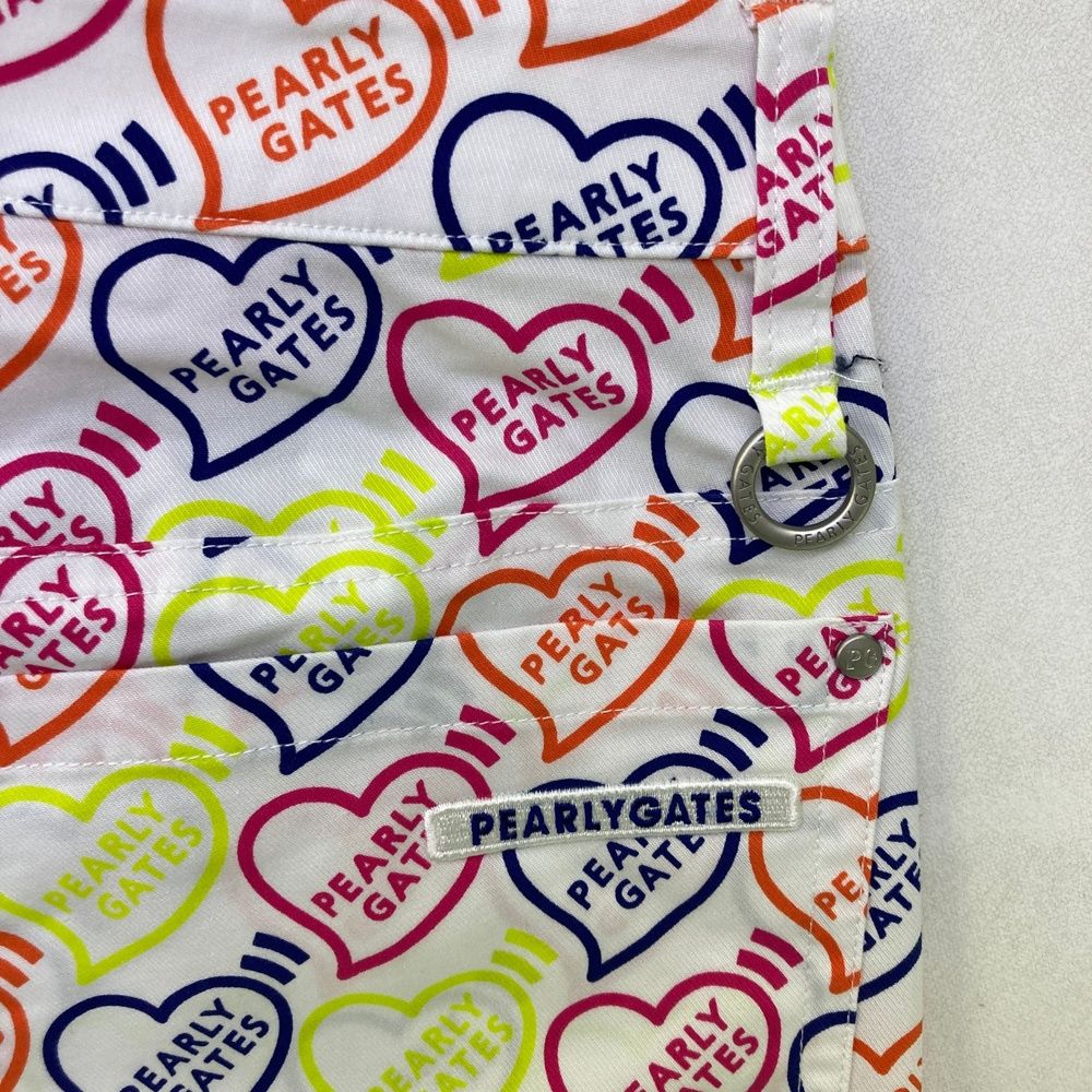 サイズ 0 PEARLY GATES パーリーゲイツ 055-2131404 ストレッチパンツ ロゴハート柄 ホワイト系 240101543674 ゴルフウェア レディース ストスト LLC-HASEGAWATOSO_COM