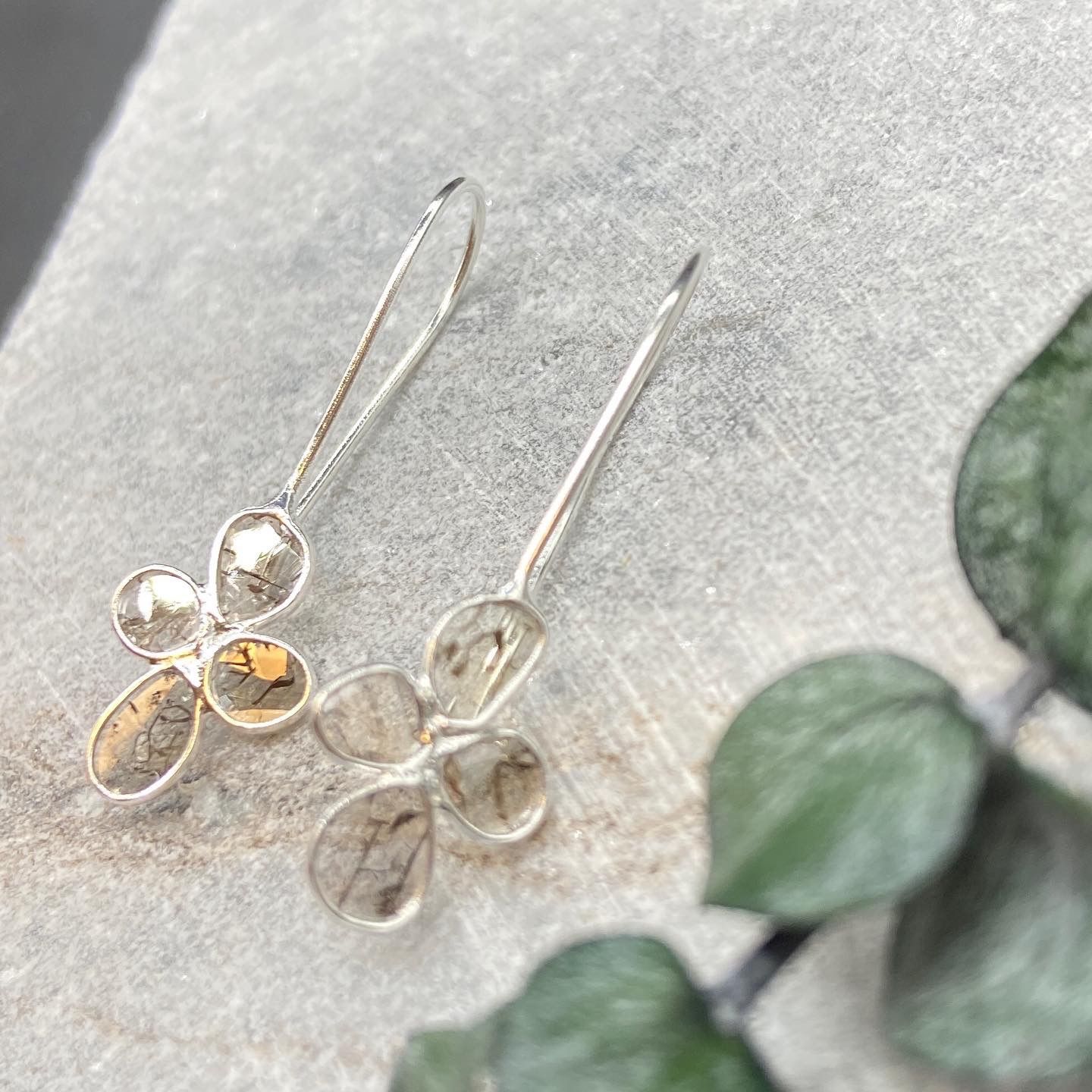 （新品）3連スライスダイヤモンド（POLKI）ピアス 新品）3連スライスダイヤモンド（POLKI）ピアス