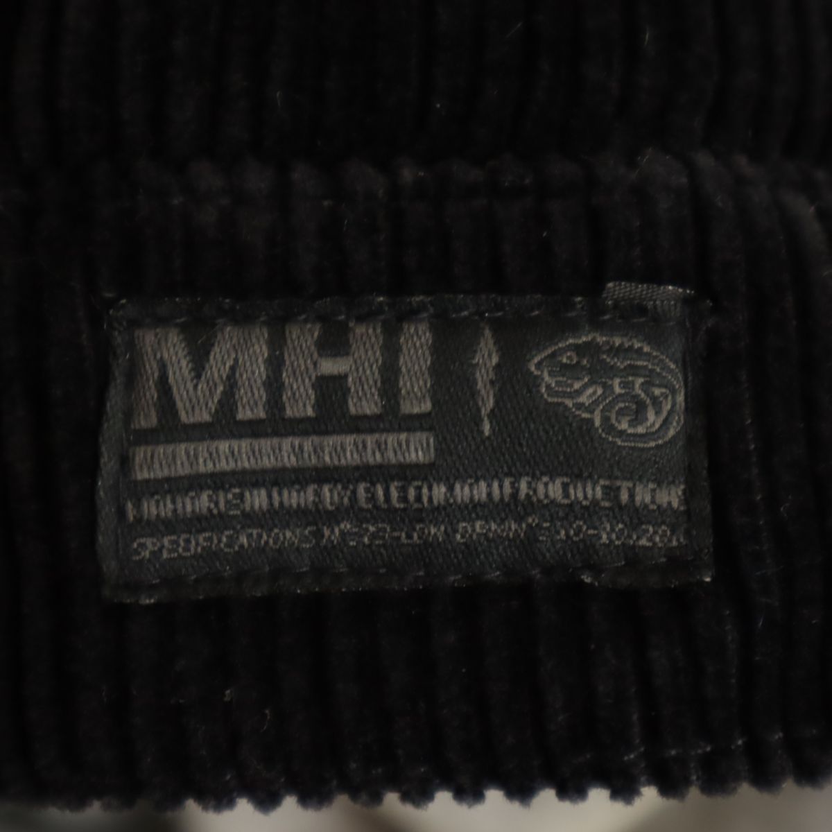 エムエイチアイバイマハリシ リバーシブル 中綿 ベスト M 黒×グレー系 MHI by maharishi コーデュロイ メンズ 古着 【231231】