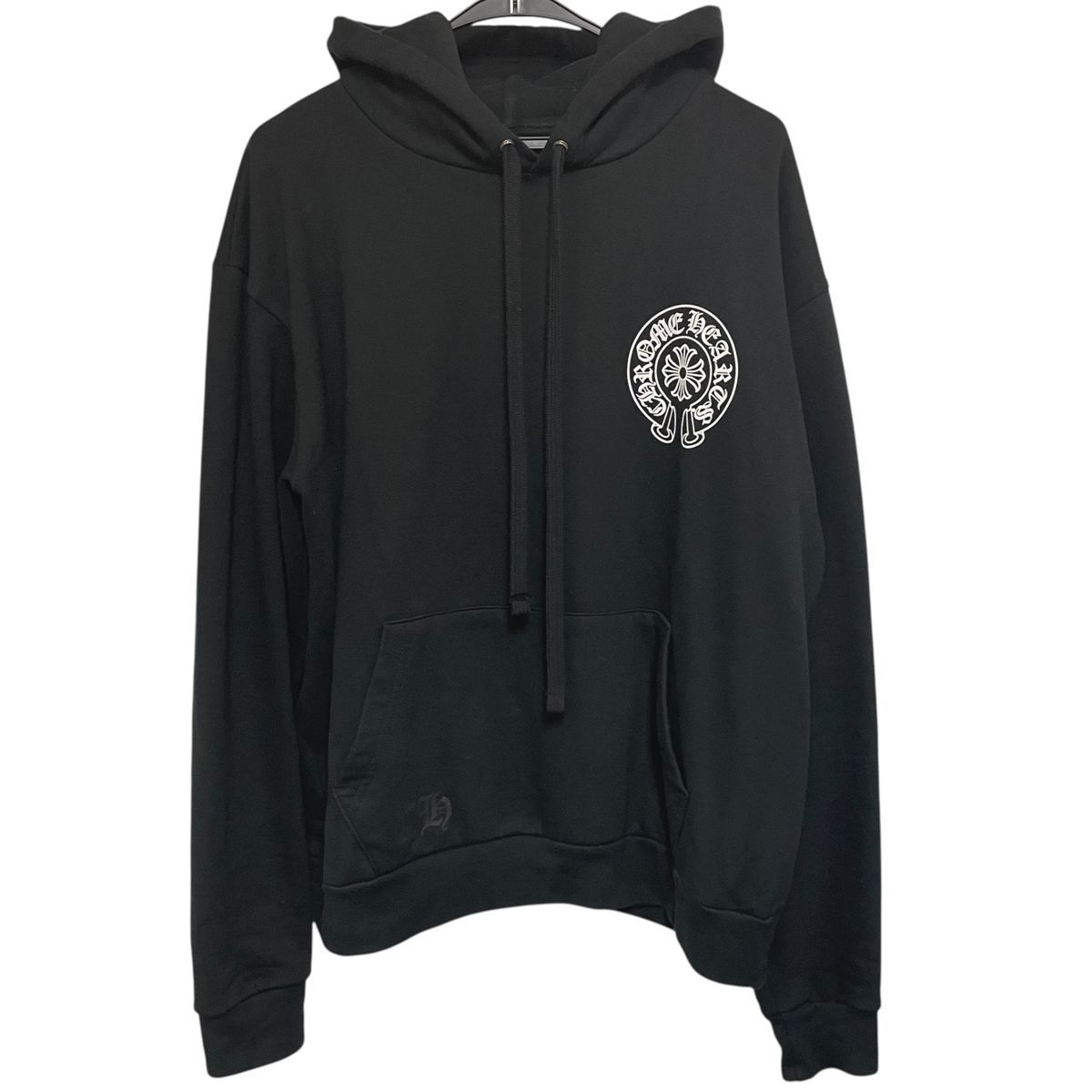 CHROME HEARTS クロムハーツ SWTSHRT PLVR 東京 ホースシュープリント プルオーバーパーカー Sサイズ ブラック フーディ 25003340DS