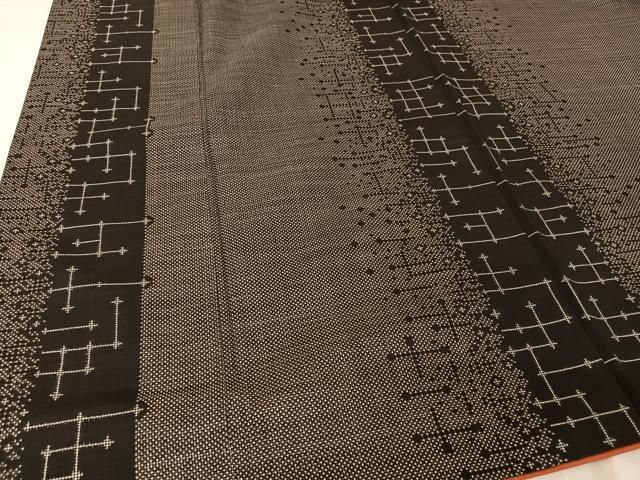 平和屋着物○本場大島紬 一元絣 間道 正絹 逸品 AAAZ3005np