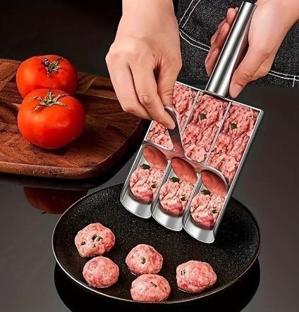 多機能ステンレス製トリプルミートボールメーカーセット - DIY