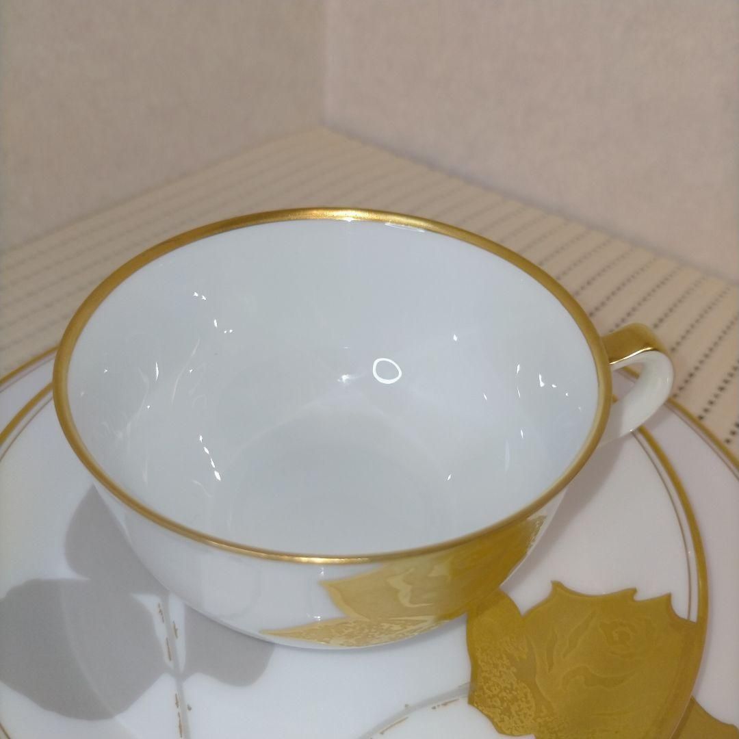 大倉陶園 金蝕バラ カップ＆ソーサー デザート皿 20cm トリオ - メルカリ