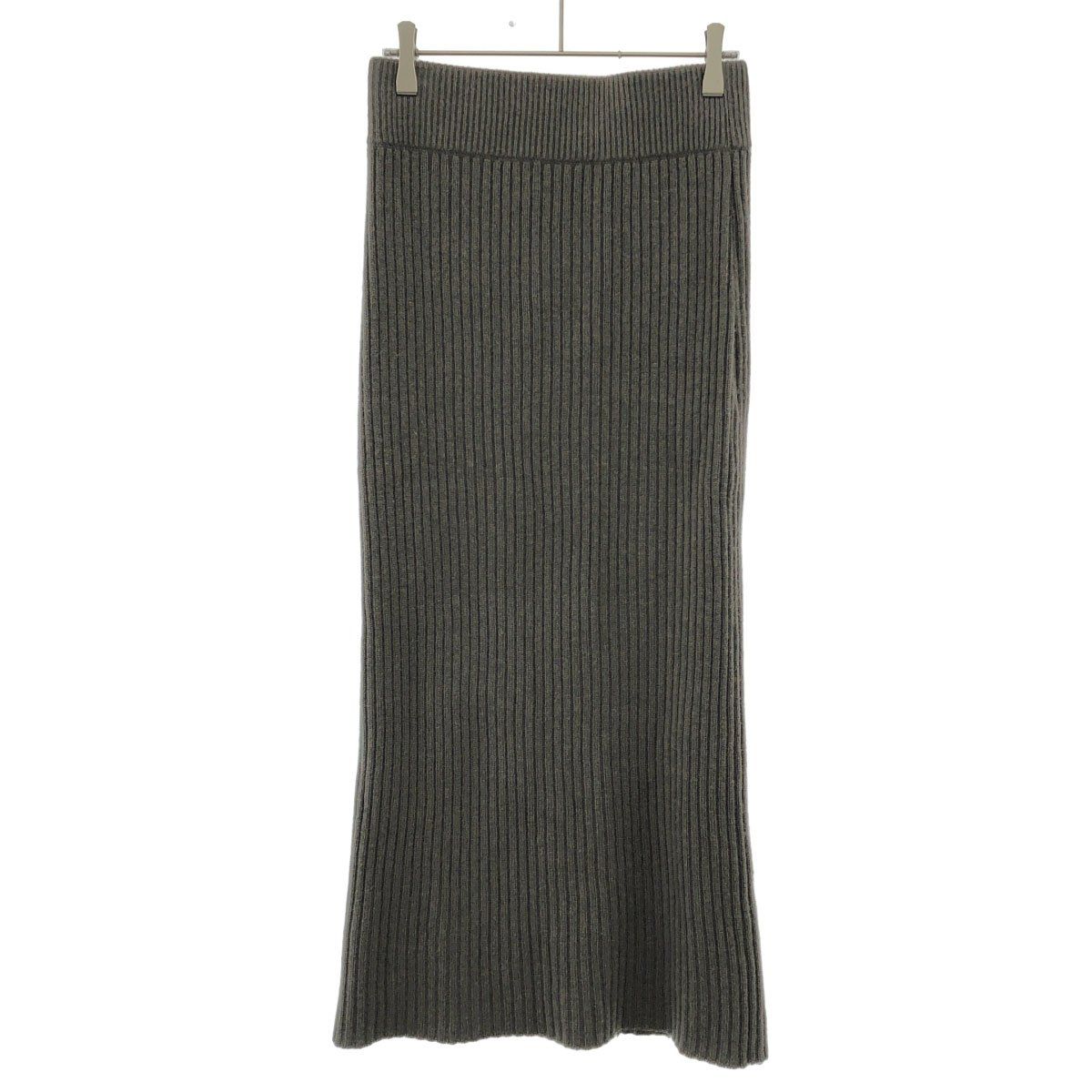 Deuxieme Classe ドゥーズィエム クラス 18AW カシミヤニットスカート 18-080-500-7110 カーキ系 F