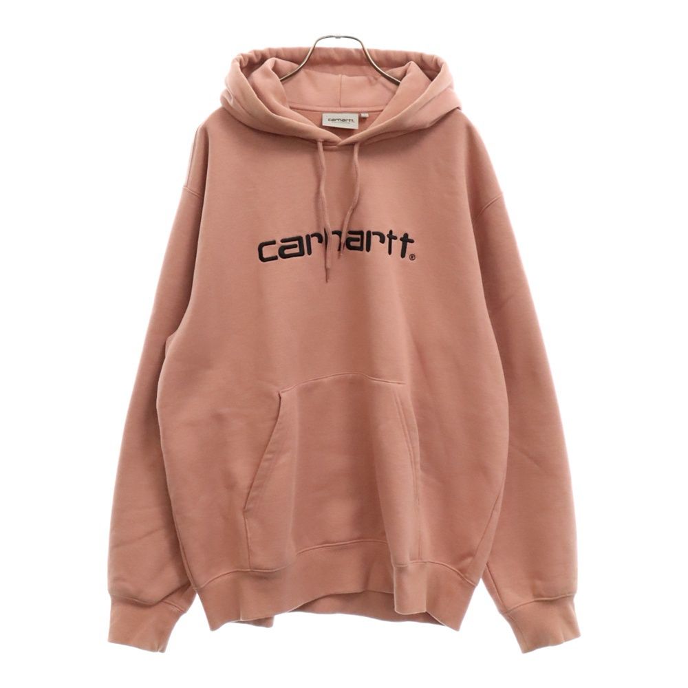 CARHARTT (カーハート) HOODED CARHARTT SWEAT フーデッド カーハート プルオーバースウェットパーカー ピンク I027093