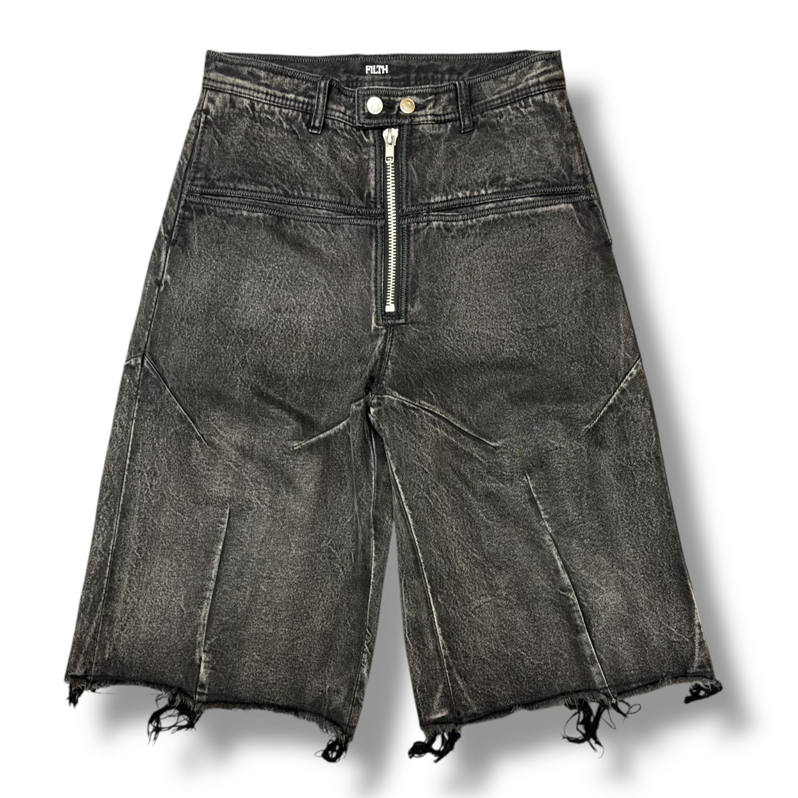 FILTH 24SS FRONT ZIP BAGGY DENIM SHORTS フロントジップバギー