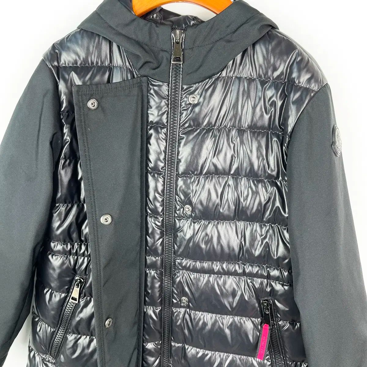 ピュアな MONCLER モンクレール キッズ フード 黒 ダウン ロング ジャケット 8 anni 130cm