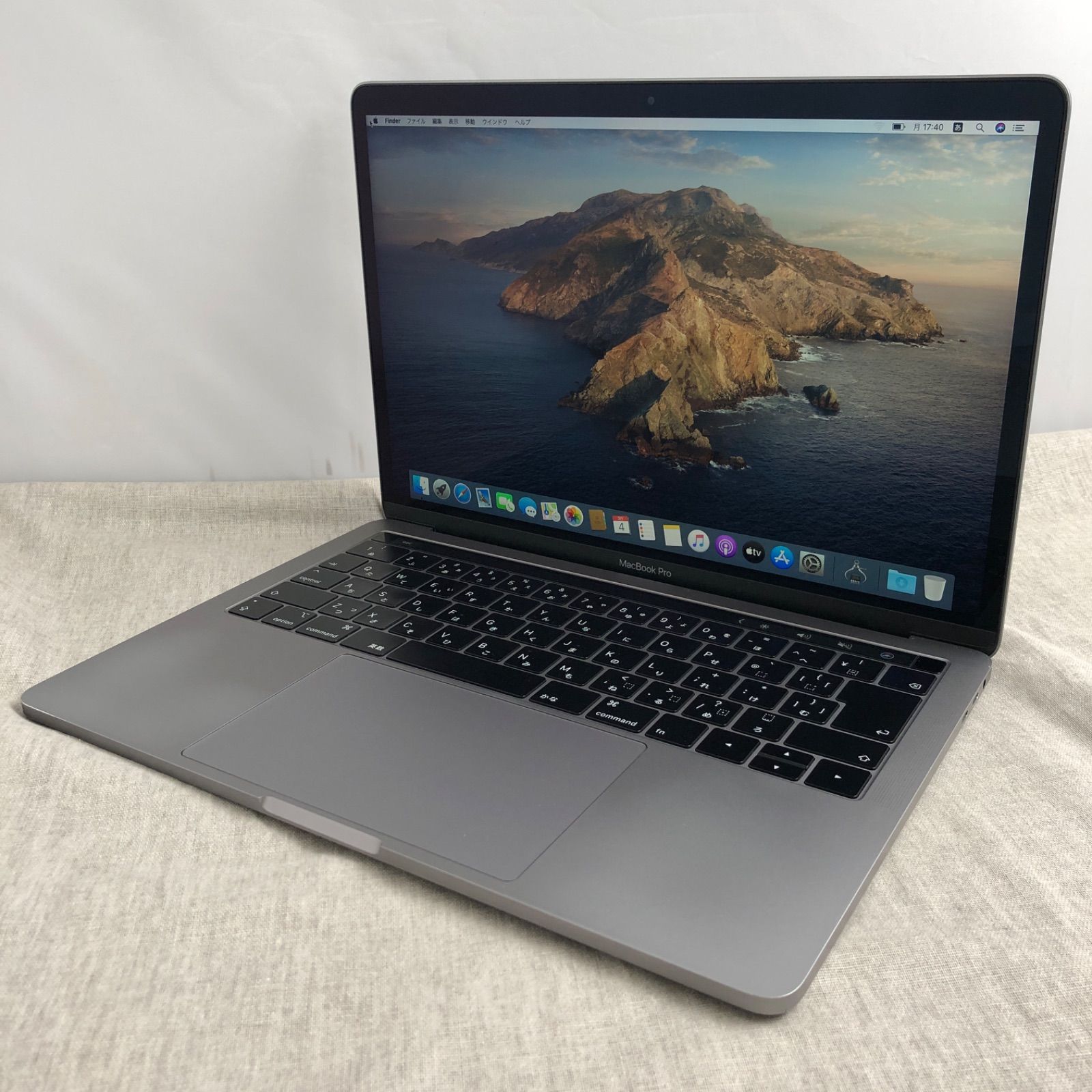 【本体のみ】Apple MacBook Pro (13インチ， 2019， Thunderbolt 3ポート x 4)【Touch Bar・i7・16GB・512GB】A1989 EMC3358/LT-240280（168829）