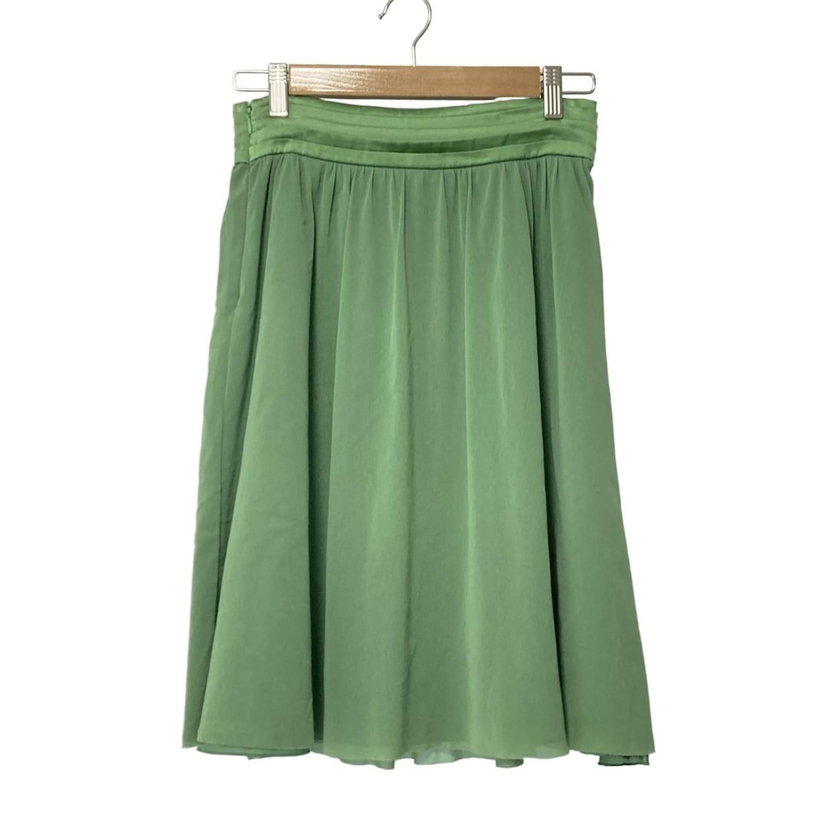 ヴィヴィアンタム スカート サイズ0 XS レディース - グリーン×ネイビー×マルチ ひざ丈 フラワー 花 刺繍 ラインストーン