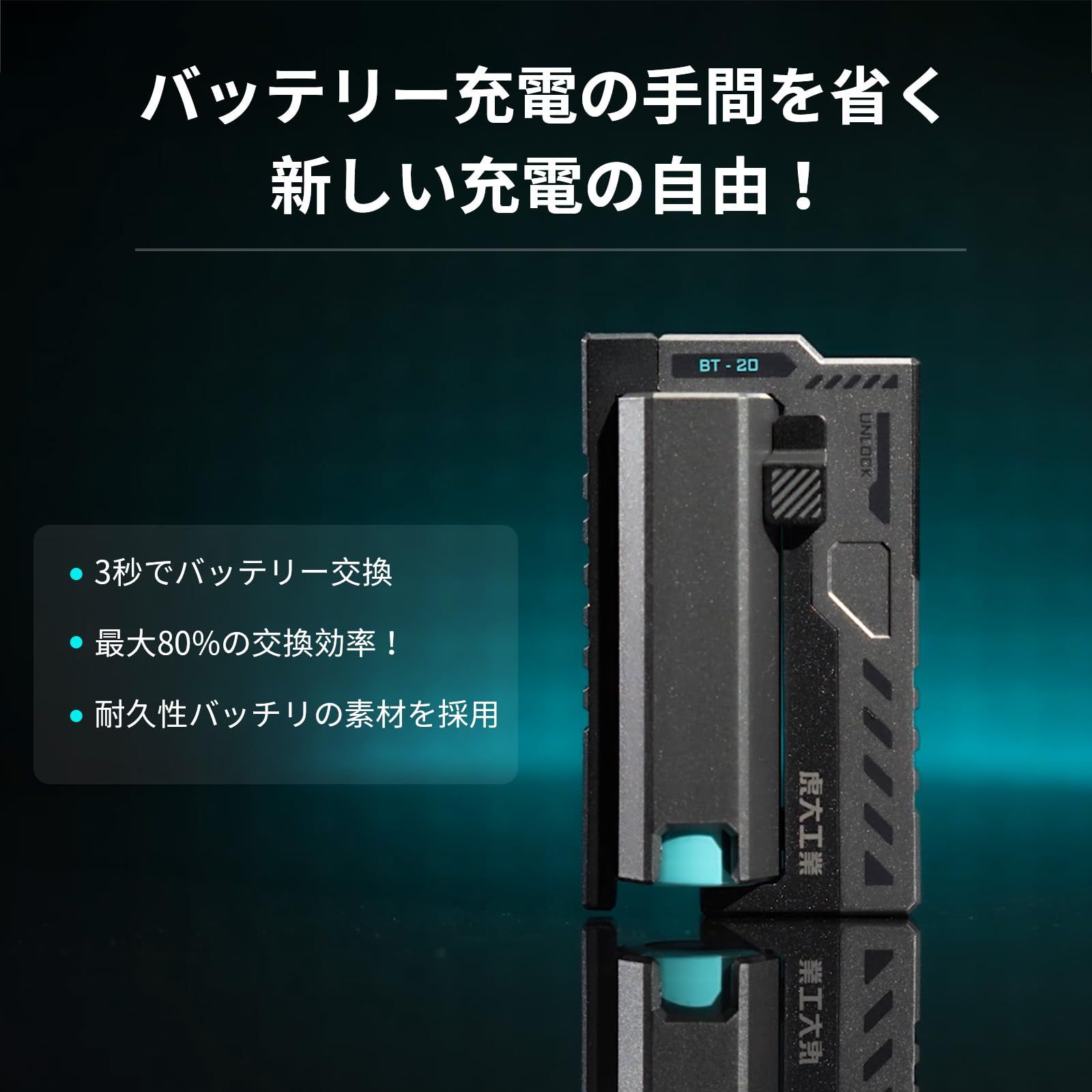 充電式バッテリーパック 21700
