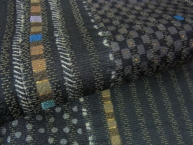 平和屋本店□極上 十日町 名門青柳高級ブランド 大喜百花 訪問着 雨縞