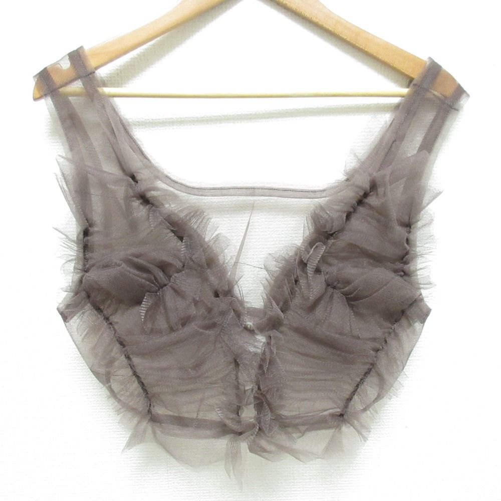 Chika Kisada - 美品 24SS Chika Kisada チカキサダ EXCLUSIVE TULLE BUSTIER チュールビスチェ ベスト ブラウン レディース 古着 中古 USED 美品 24SS Chika Kisada チカキサダ EXCLUSIVE TULLE BUSTIER
