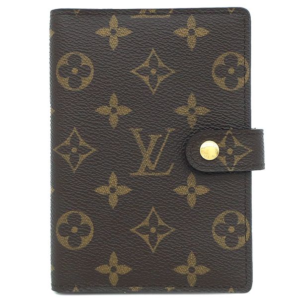 ルイヴィトン LOUIS VUITTON 手帳カバー アジェンダ PM モノグラムキャンバス モノグラム ゴールド金具 茶 システム手帳 スケジュール帳  R20005 SP0025【中古】