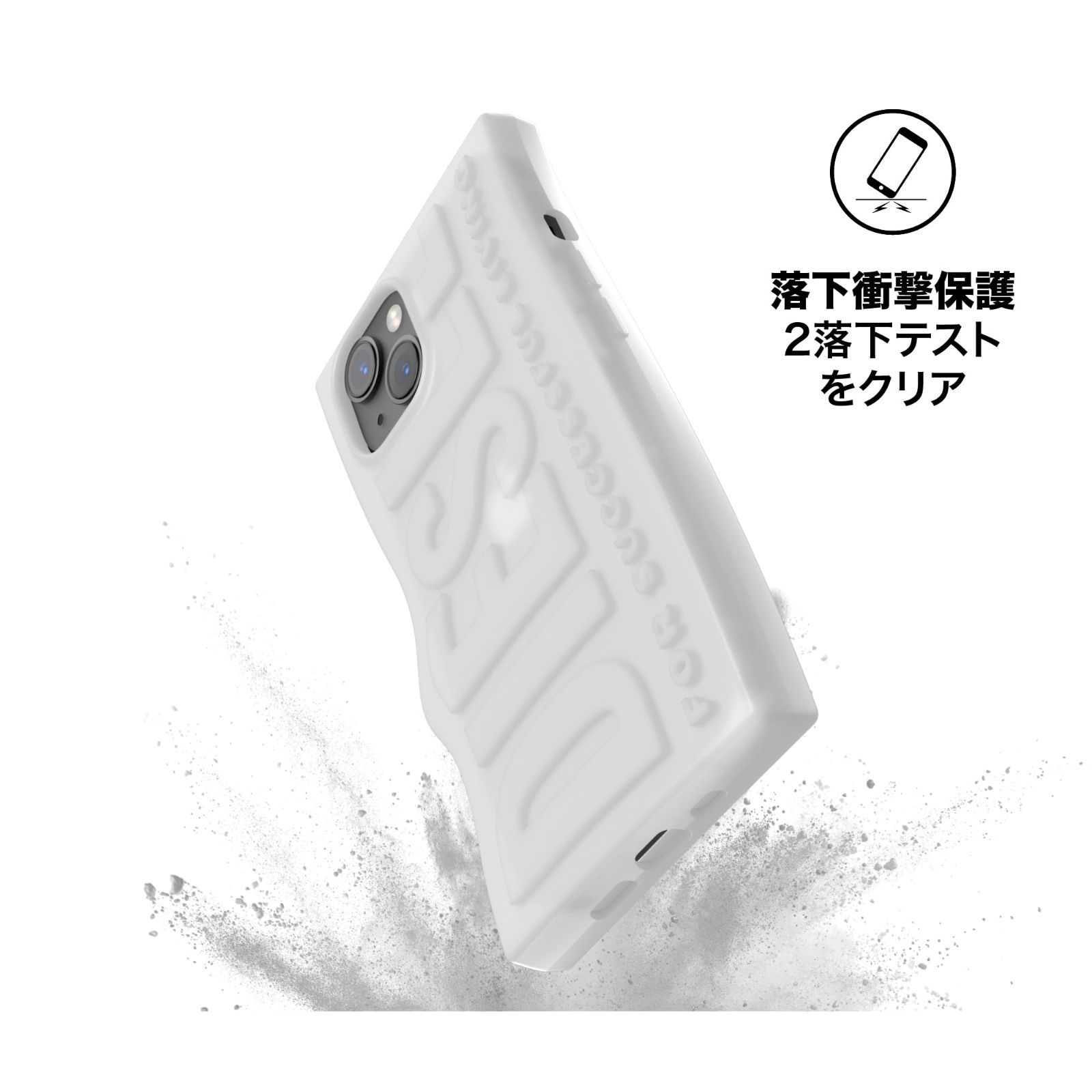 DIESEL iPhone14ケース iPhone13ケース ロゴ シリコンケース クリア ホワイト 耐衝撃 人間工学 デザイン（ディーゼル  iPhone 14 iPhone 13 ケース ブランド 半透明 白 ） メルカリ