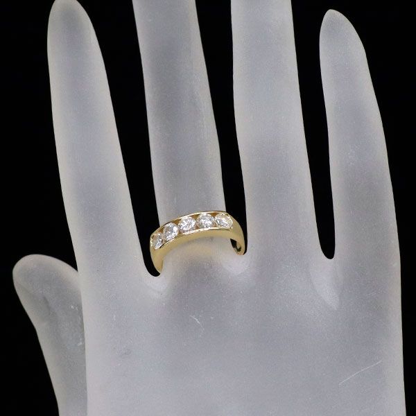 K18YG ダイヤモンド リング 1.00ct 一文字 - メルカリ