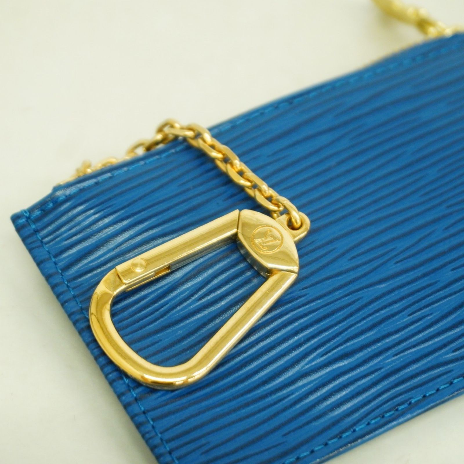 極美品】ルイヴィトン ポシェットクレ エピ トレドブルー ケース LOUIS