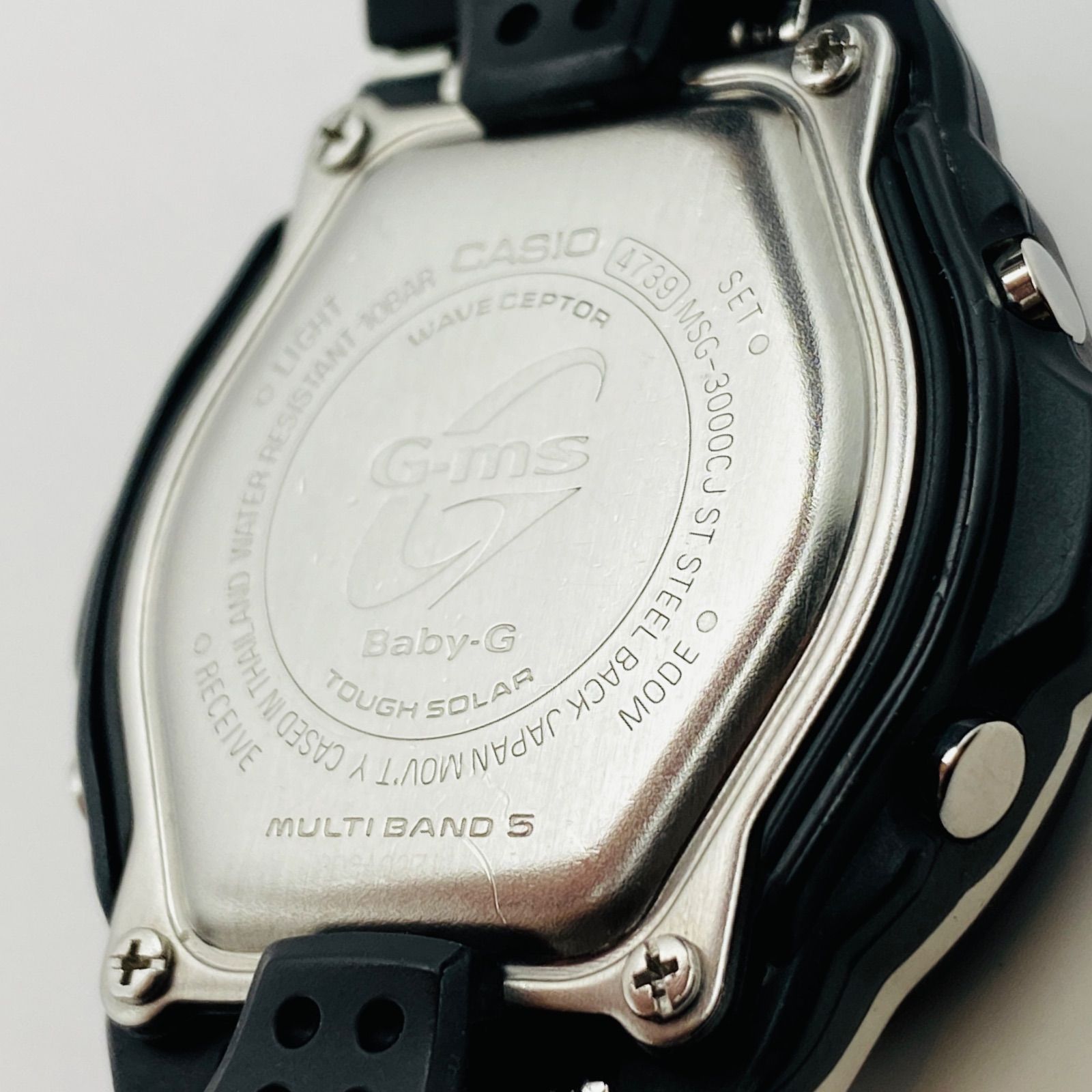 T089）良品 稼動品 CASIO カシオ 電波ソーラー G-ms Baby-G MSG-3000CJ