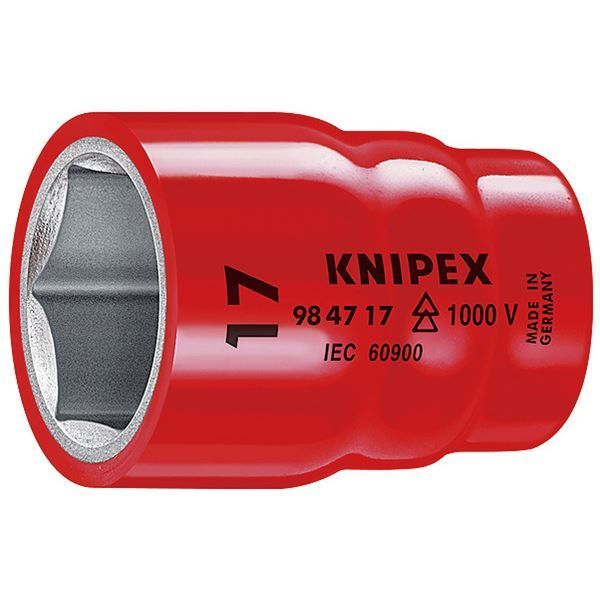 特殊工具 KNIPEX（クニペックス）9847-27 （1／2SQ）絶縁ソケット 1000V