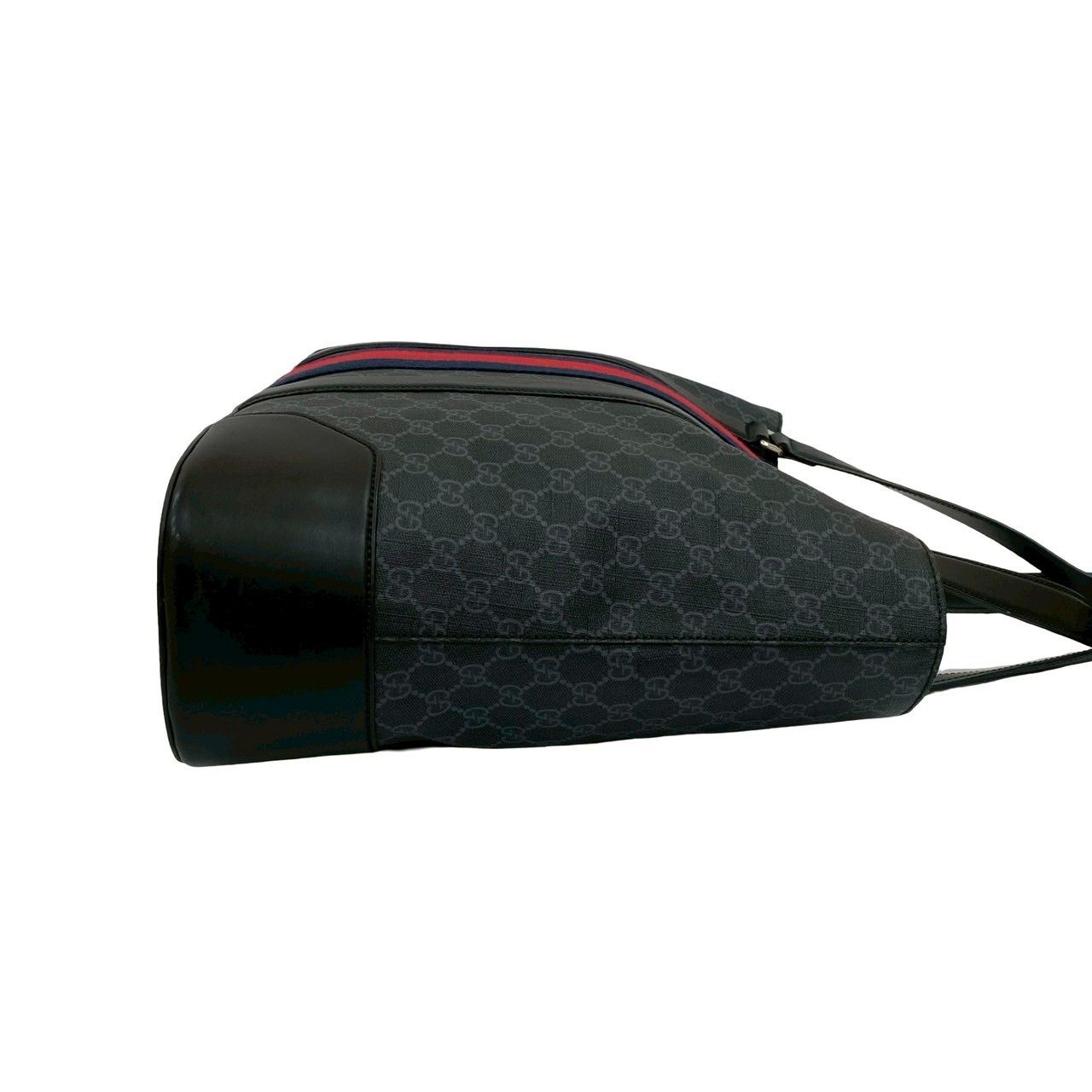 極 美品 GUCCI グッチ シェリーライン GGスプリーム ロゴ レザー
