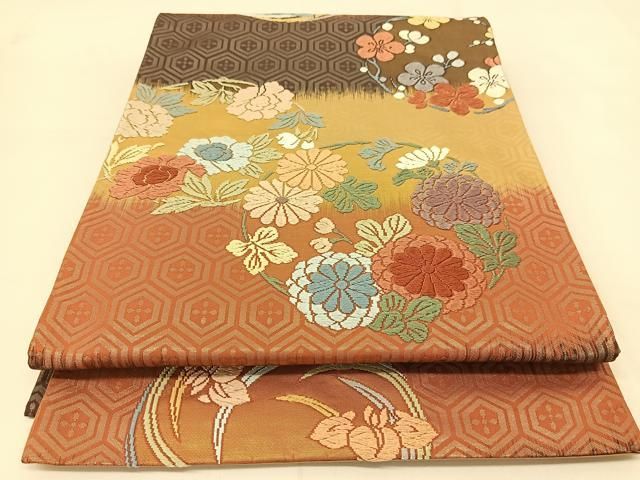 正絹西陣織名門橋本テル菊銀糸 楽天市場】【クーポン利用で最大20％OFF！】帯 夏帯 袋帯 淡い