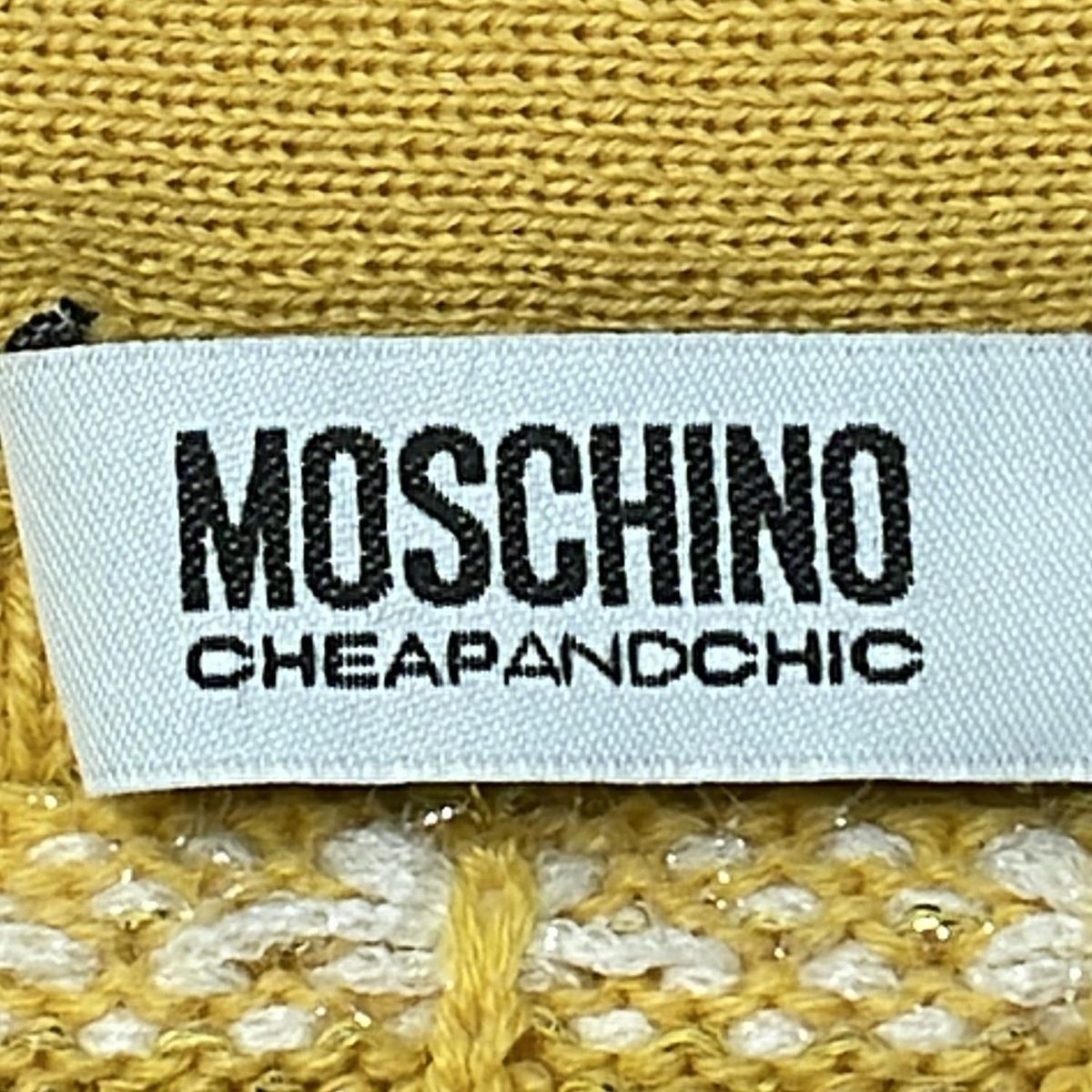 美品MOSCHINO CHEAPANDCHIC ゴールドラメニット カーディガン MOSCHINO CHEAP&CHIC(モスキーノ チープ&シック) カーディガン サイズ