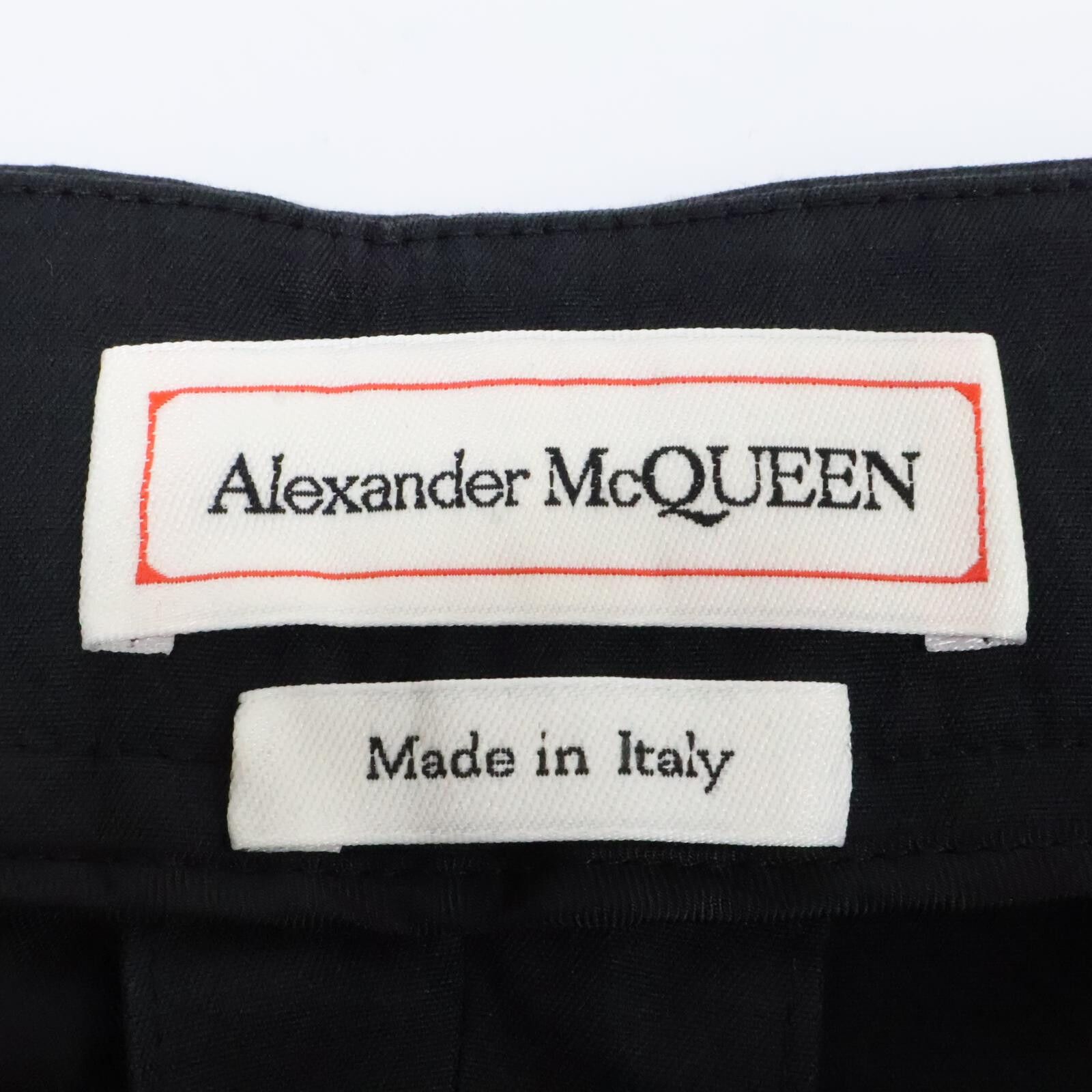 Alexander McQueen アレキサンダーマックイーン 【新品同様/国内正規】620242 シルクｘコットン ワイドパンツ/ 40 - メルカリ