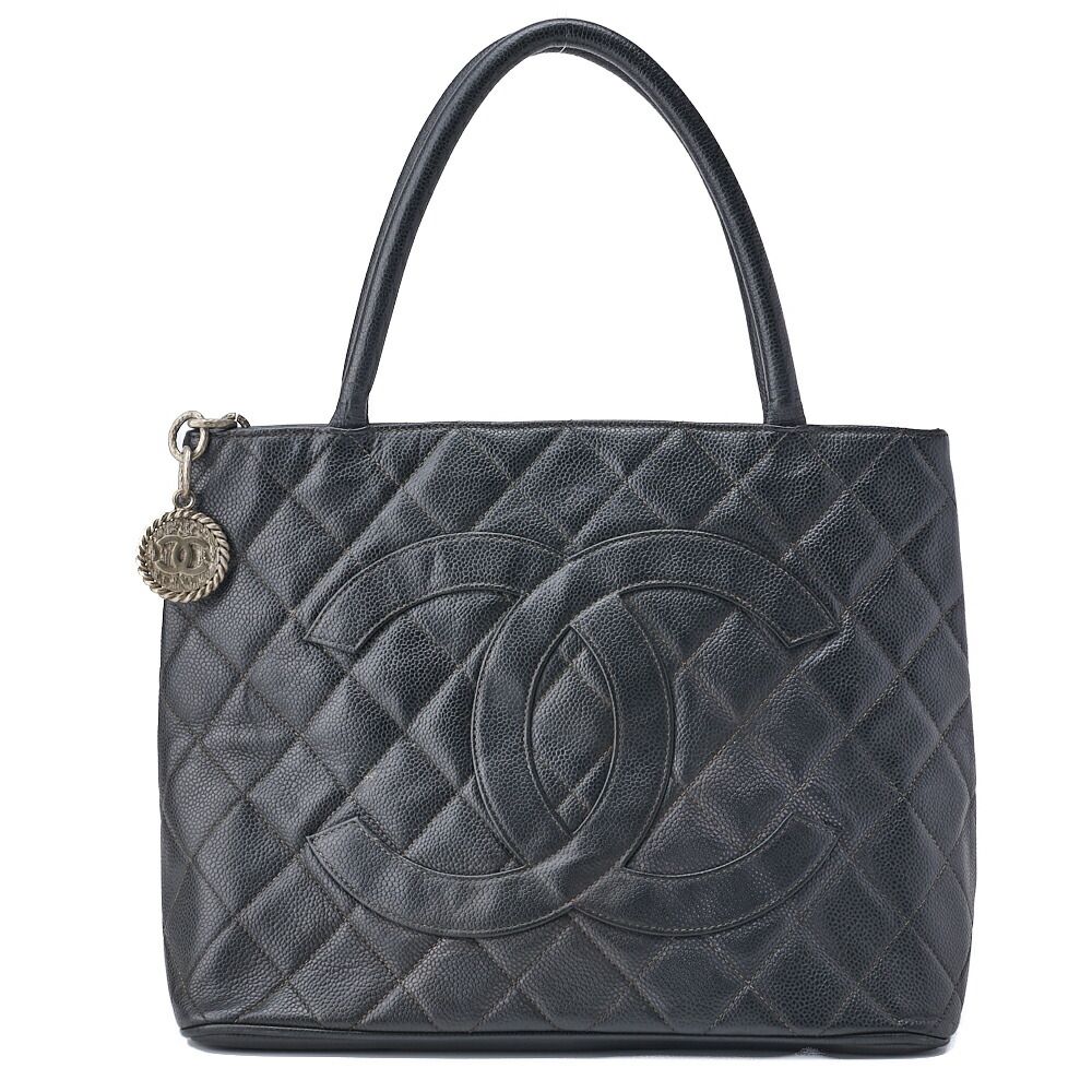 CHANEL シャネル マトラッセ 復刻トート キャビアスキン 黒