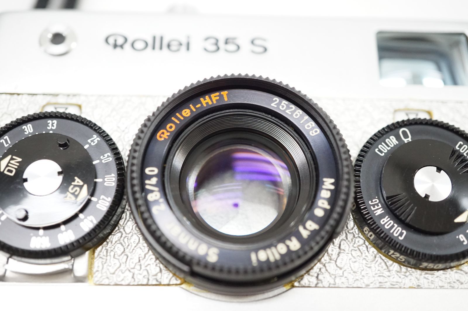 Y 48150 Rollei 35 Sonnar 40 mm F 2 8 シルバー 10周年記念モデル 外観 ケース付き